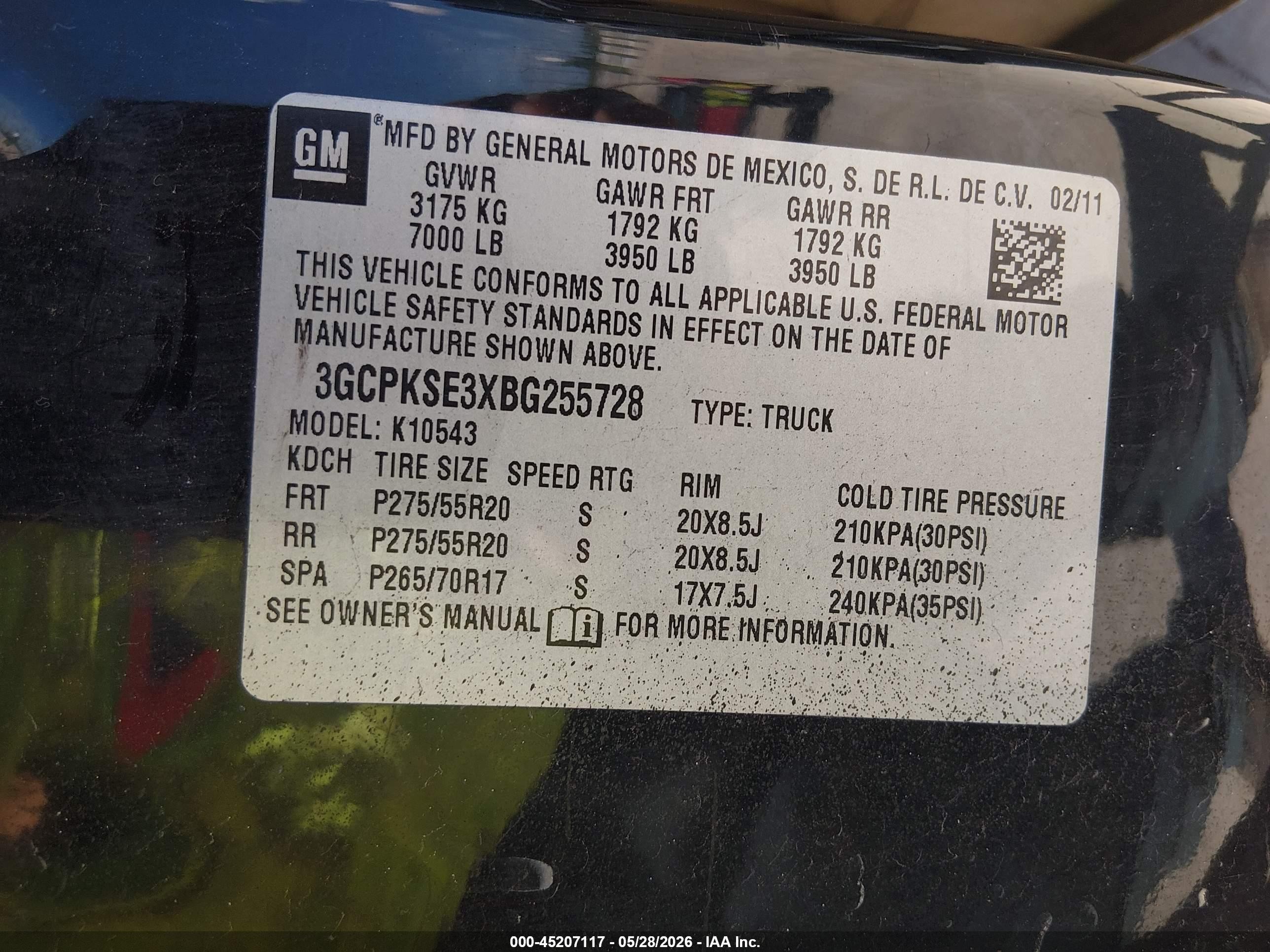 2011 Chevrolet Silverado 1500 Lt Черный vin: 3GCPKSE3XBG255728