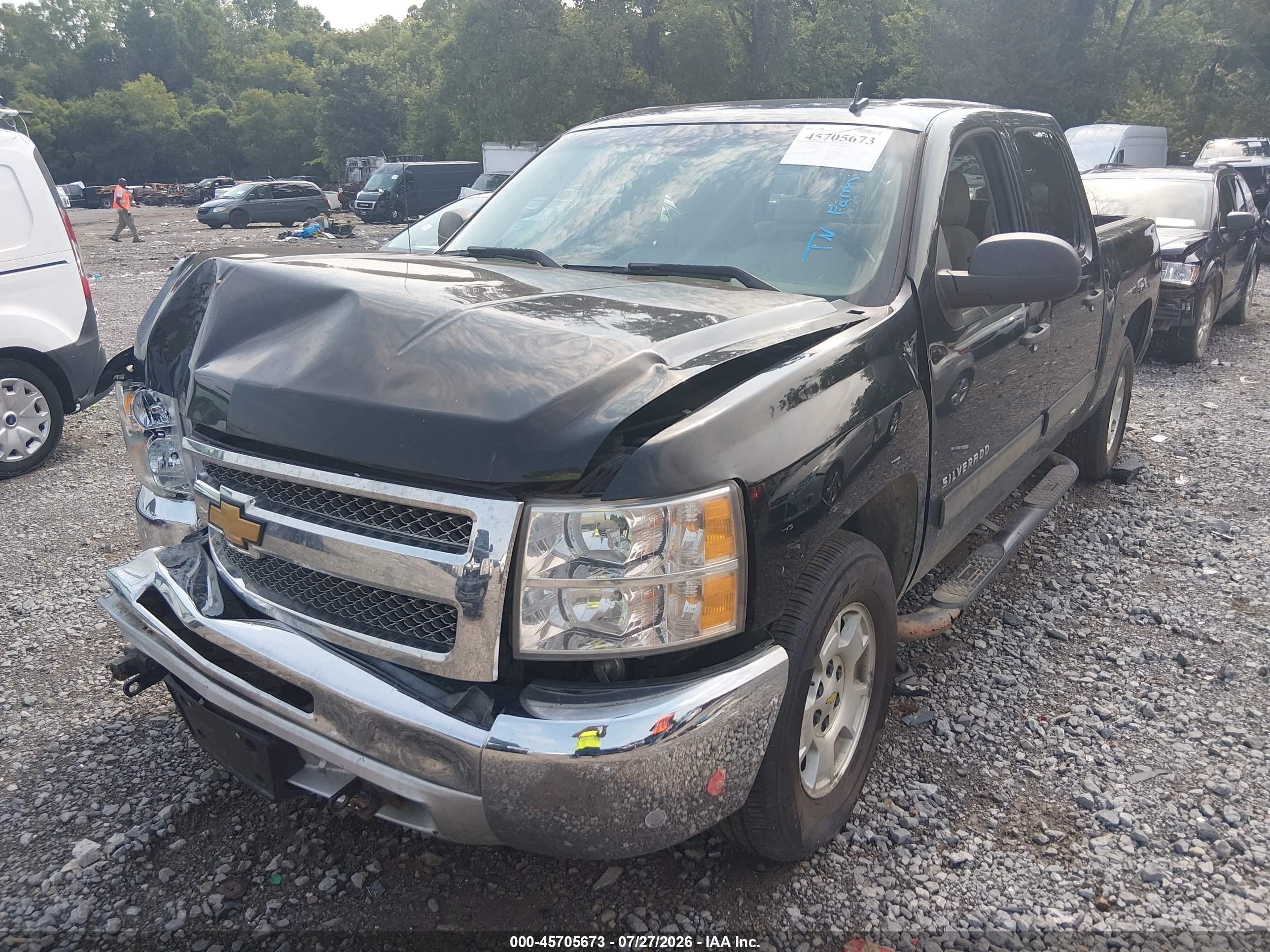 2013 Chevrolet Silverado 1500 Lt Black vin: 3GCPKSE70DG119582