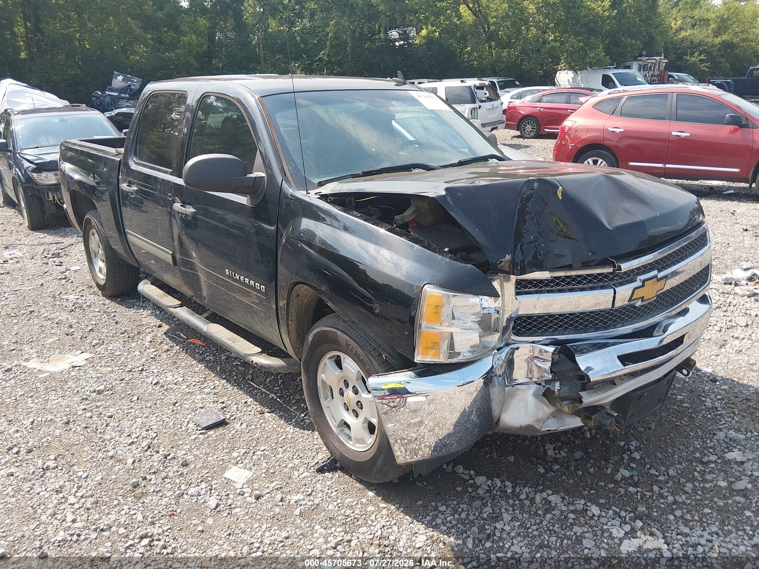 2013 Chevrolet Silverado 1500 Lt Black vin: 3GCPKSE70DG119582
