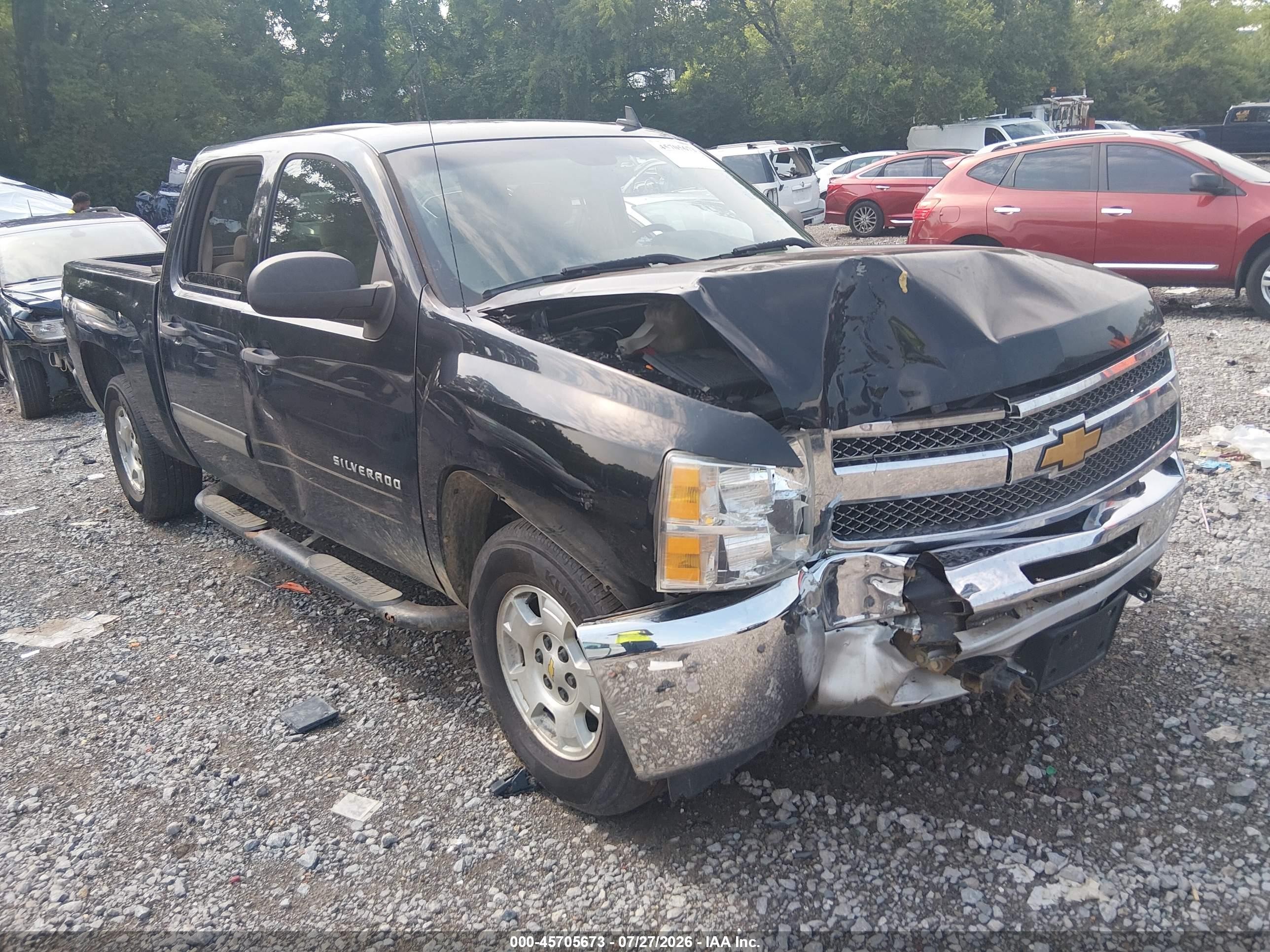 2013 Chevrolet Silverado 1500 Lt Black vin: 3GCPKSE70DG119582