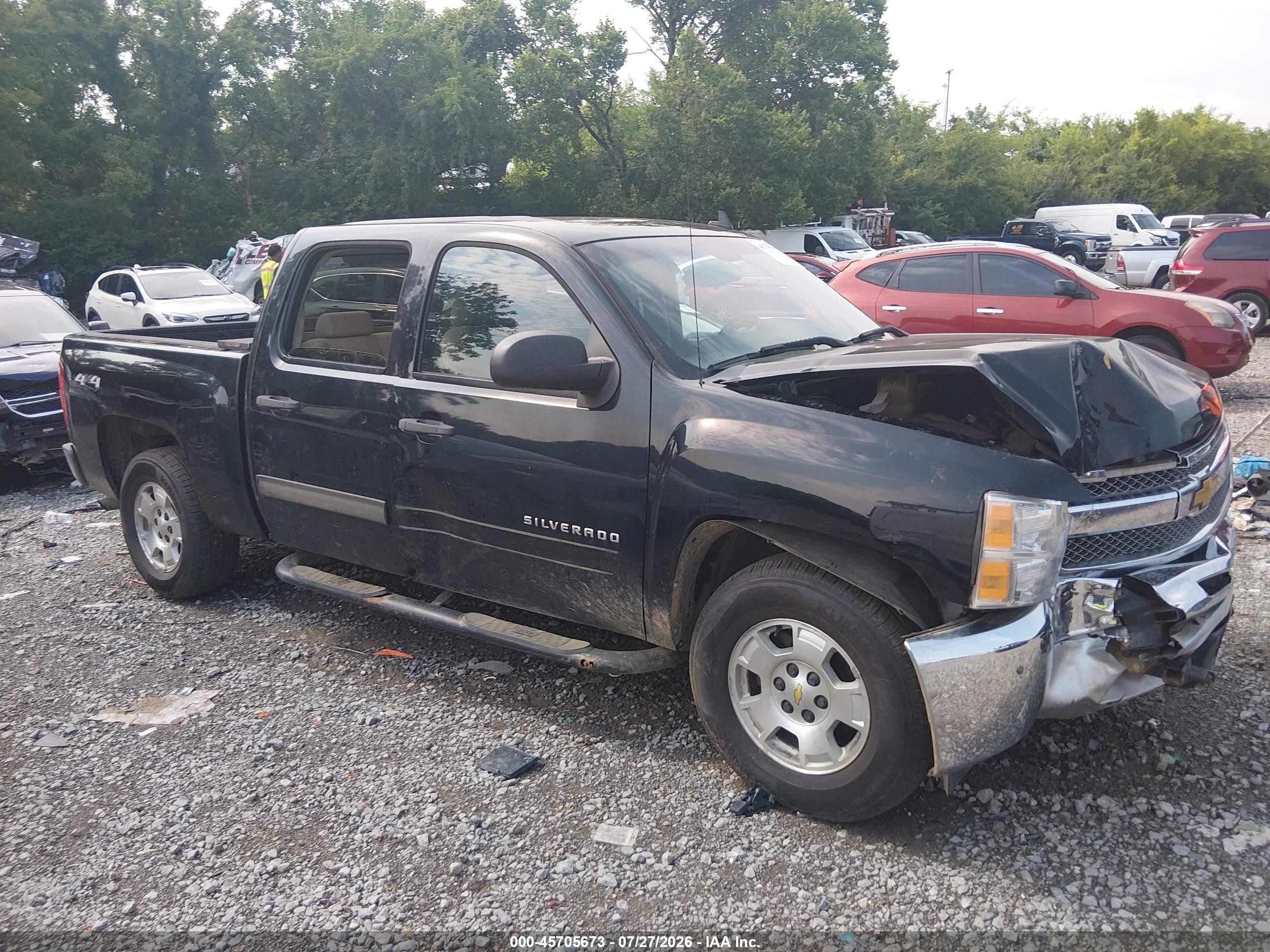 2013 Chevrolet Silverado 1500 Lt Black vin: 3GCPKSE70DG119582