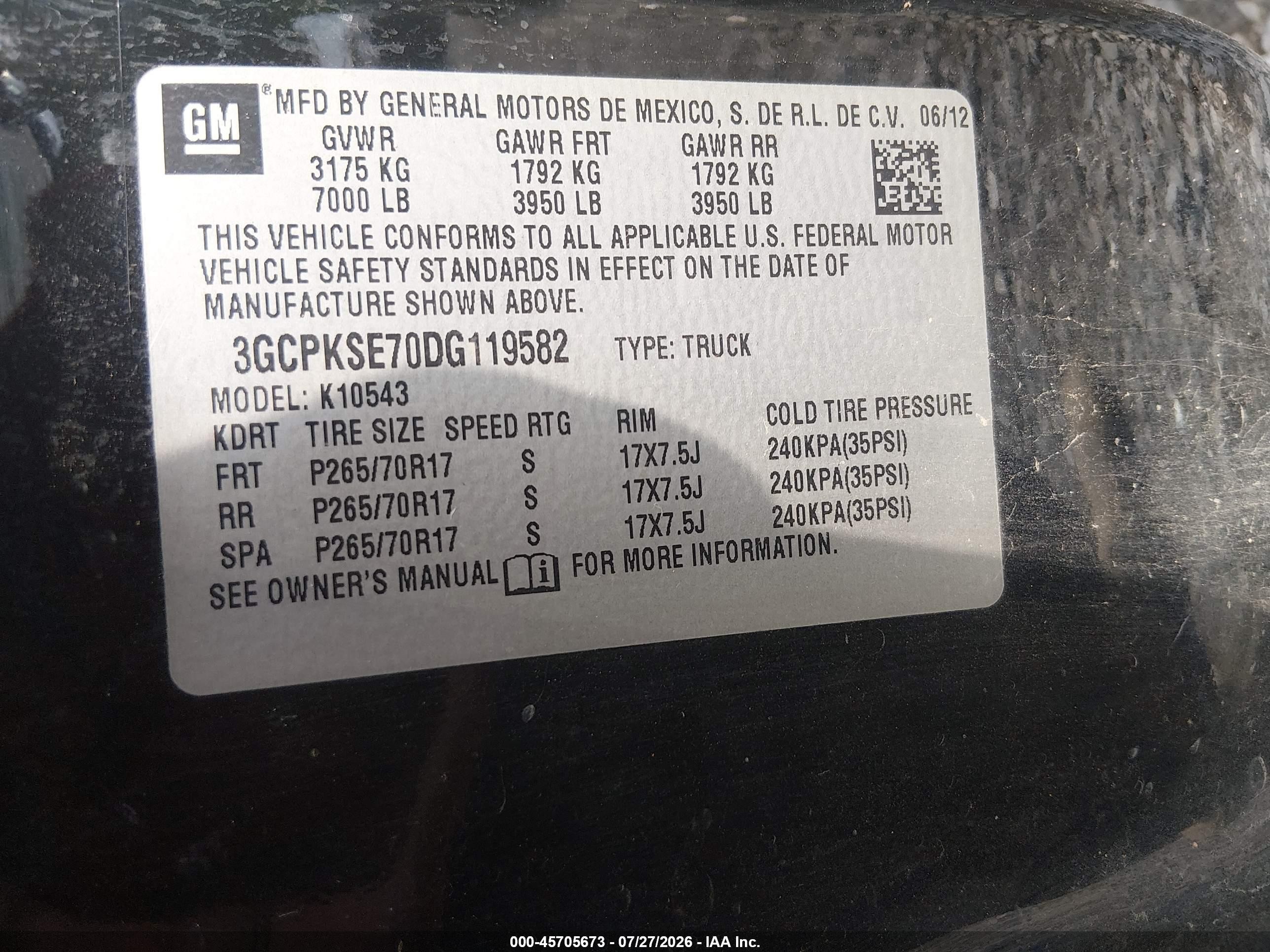 2013 Chevrolet Silverado 1500 Lt Black vin: 3GCPKSE70DG119582