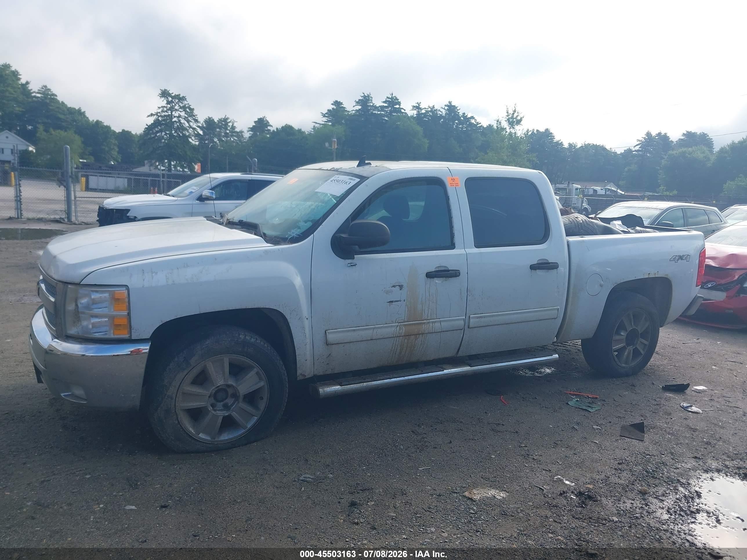 2013 Chevrolet Silverado 1500 Lt White vin: 3GCPKSE70DG269367
