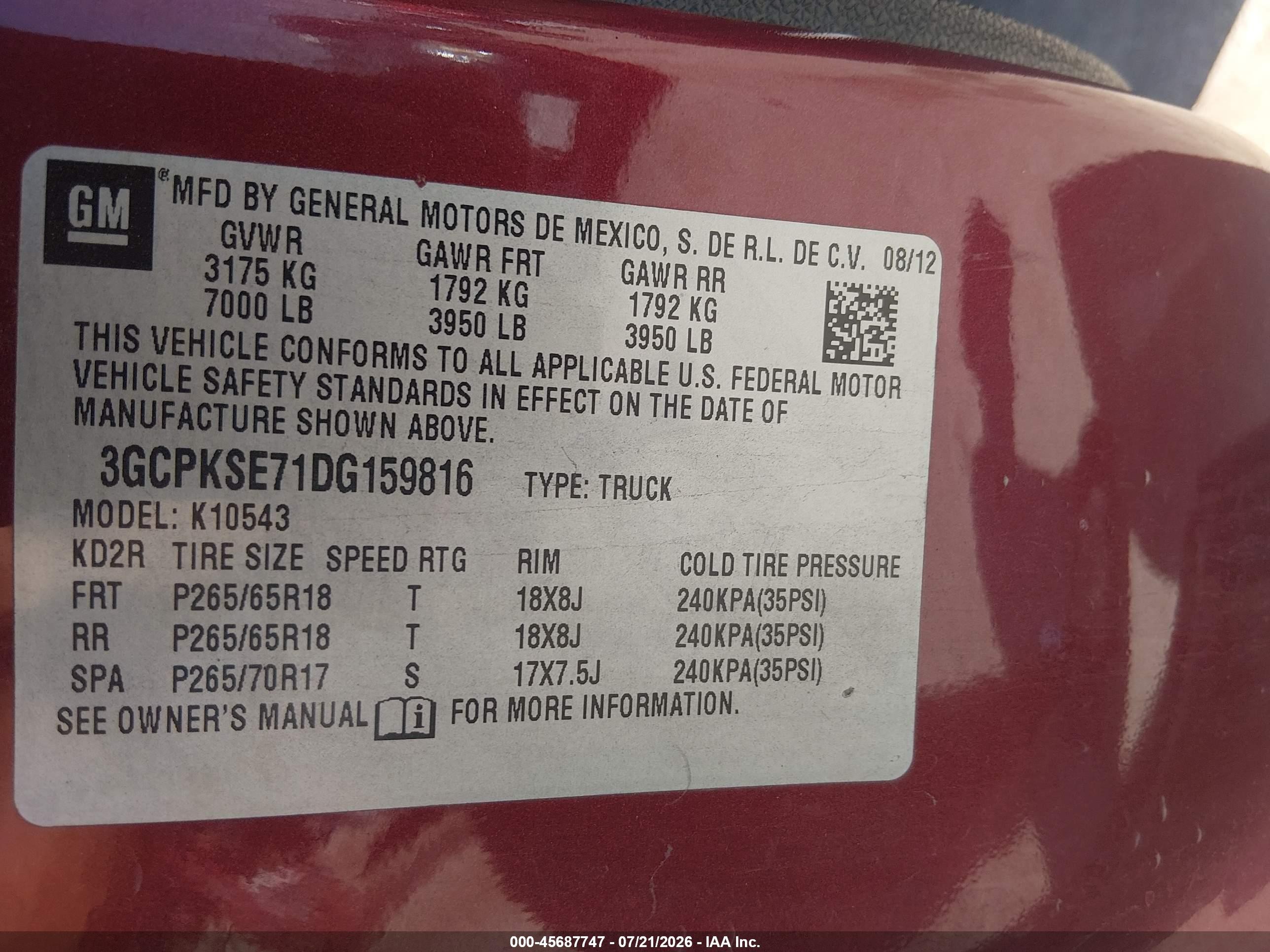 2013 Chevrolet Silverado 1500 Lt Maroon vin: 3GCPKSE71DG159816
