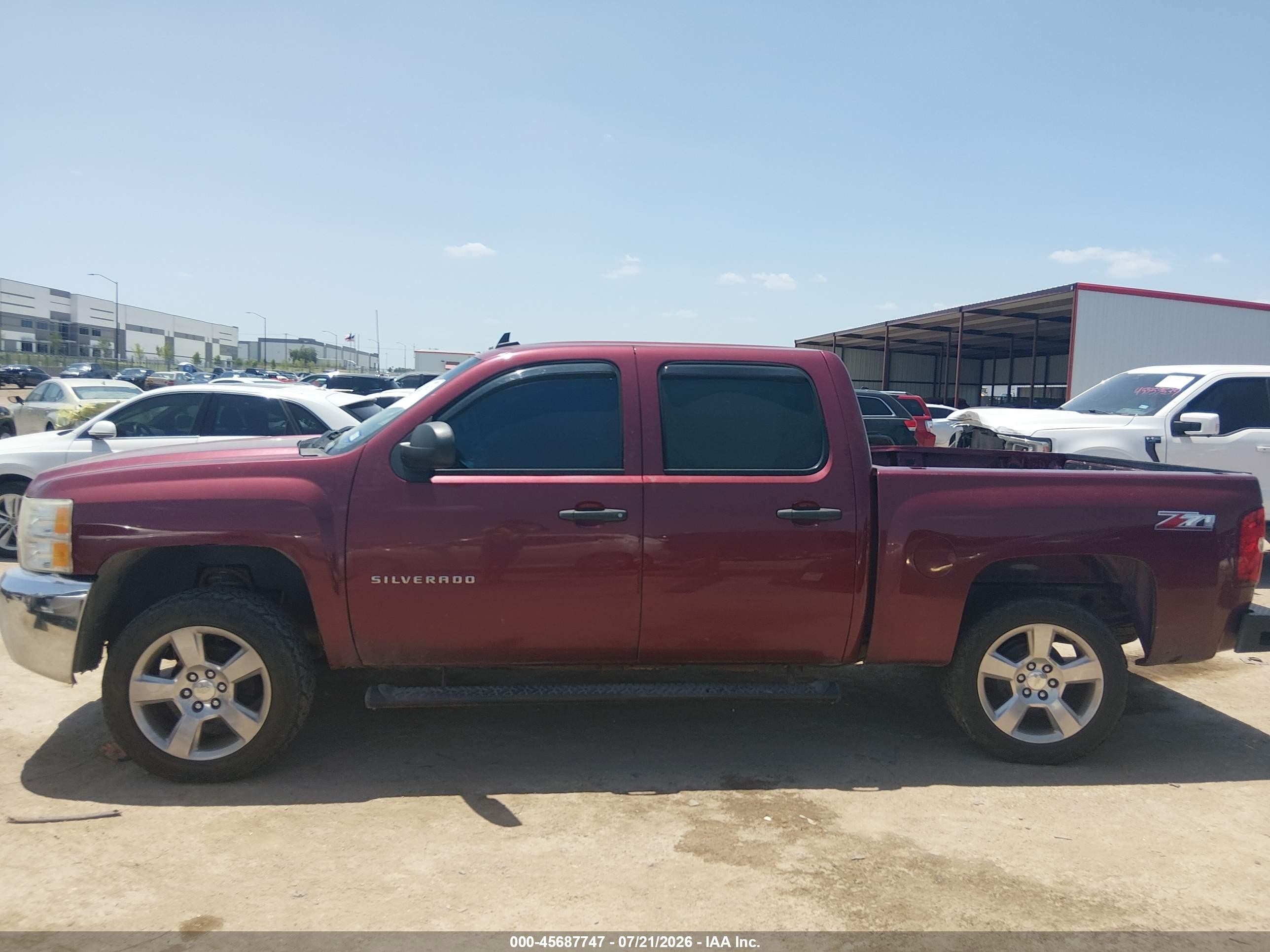 2013 Chevrolet Silverado 1500 Lt Maroon vin: 3GCPKSE71DG159816