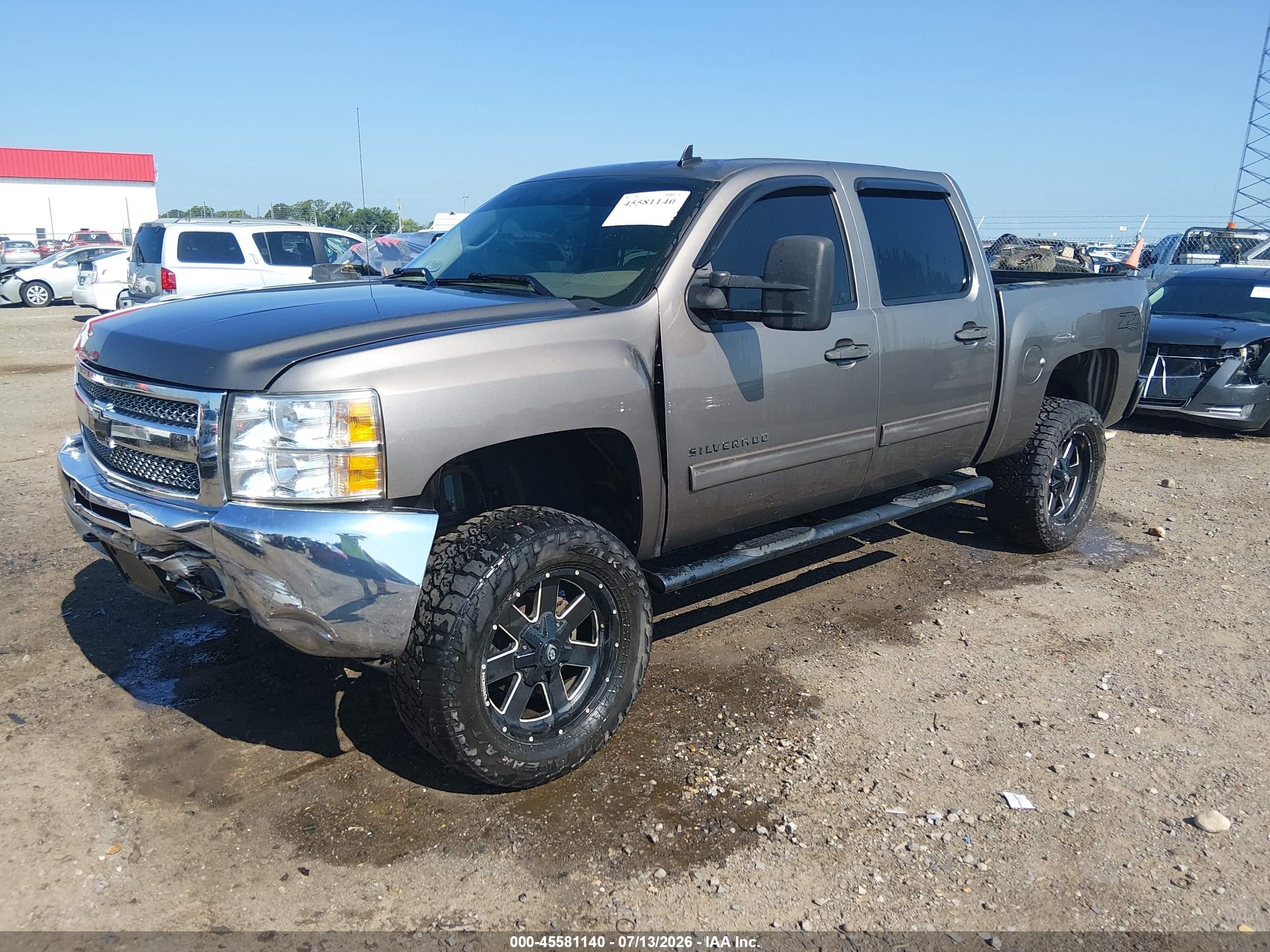 2013 Chevrolet Silverado 1500 Lt Gray vin: 3GCPKSE71DG172596