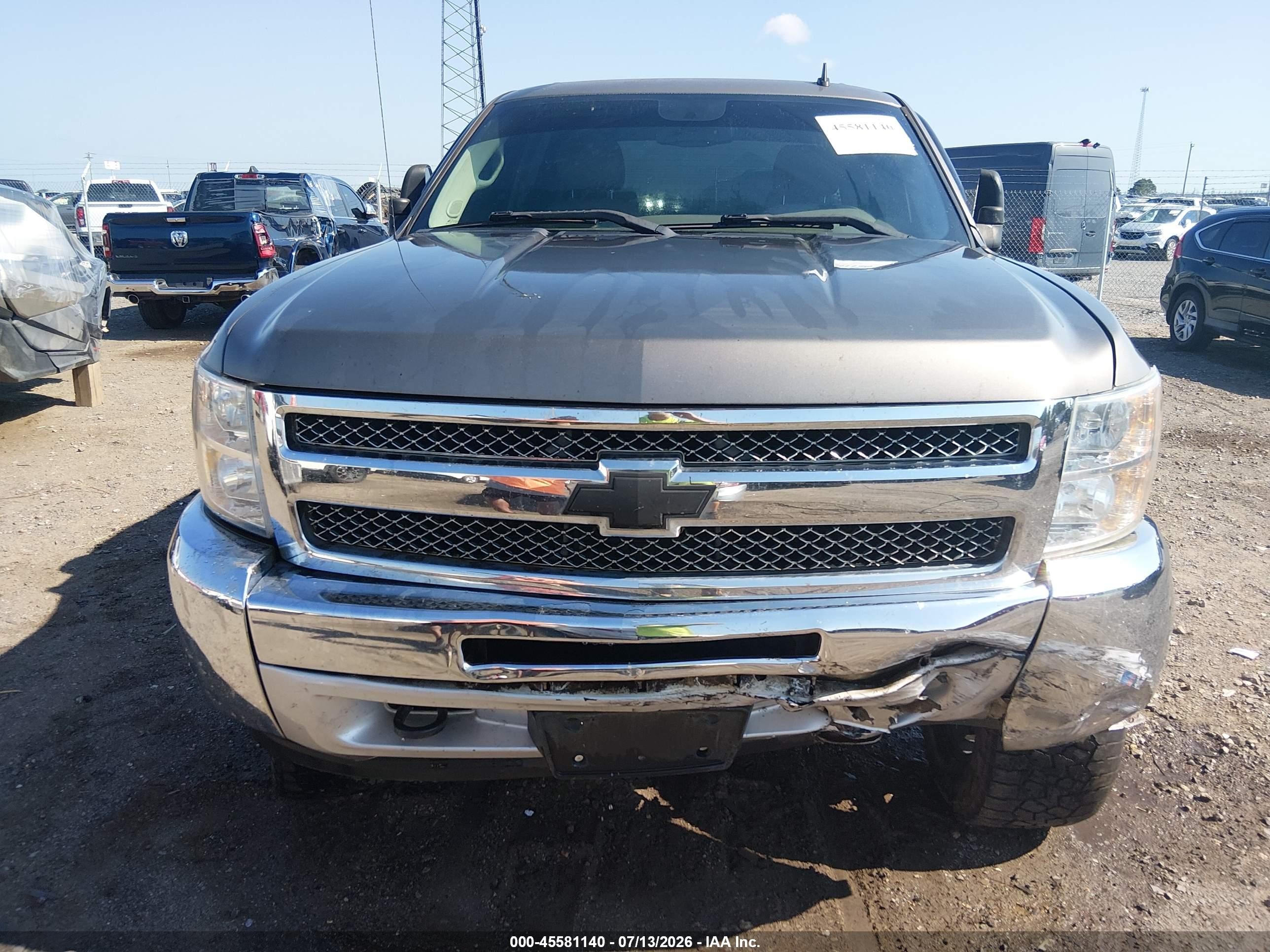 2013 Chevrolet Silverado 1500 Lt Gray vin: 3GCPKSE71DG172596