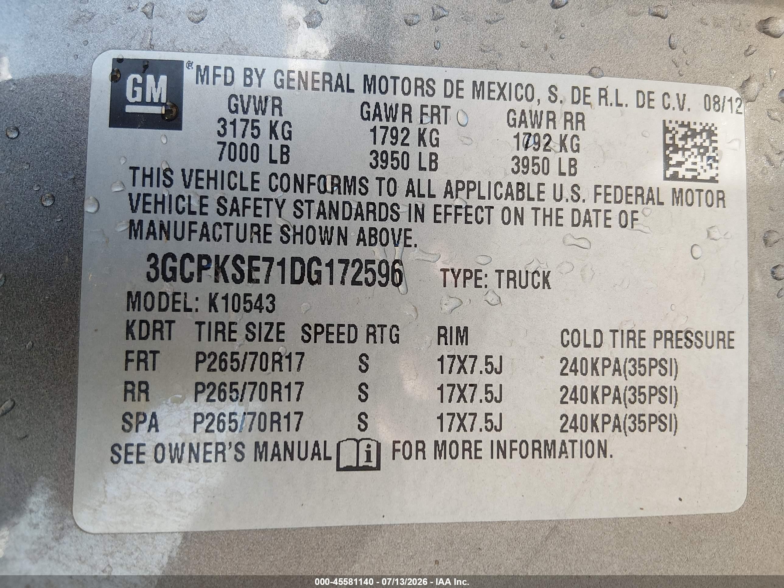 2013 Chevrolet Silverado 1500 Lt Gray vin: 3GCPKSE71DG172596