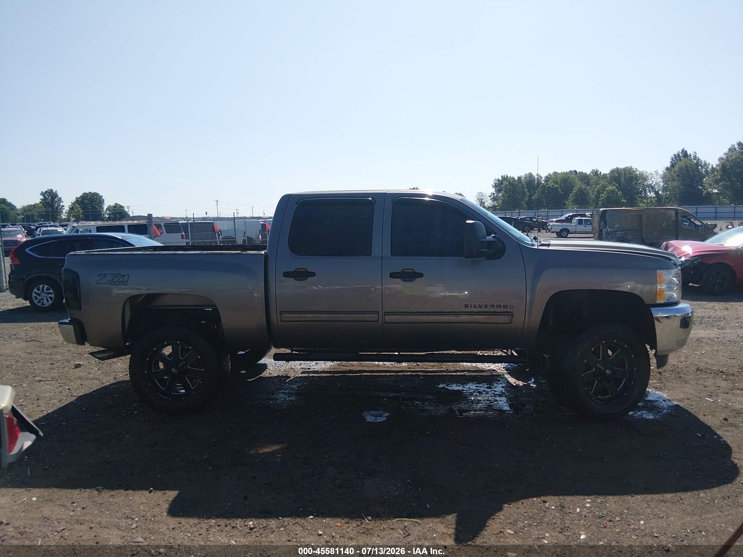 2013 Chevrolet Silverado 1500 Lt Gray vin: 3GCPKSE71DG172596