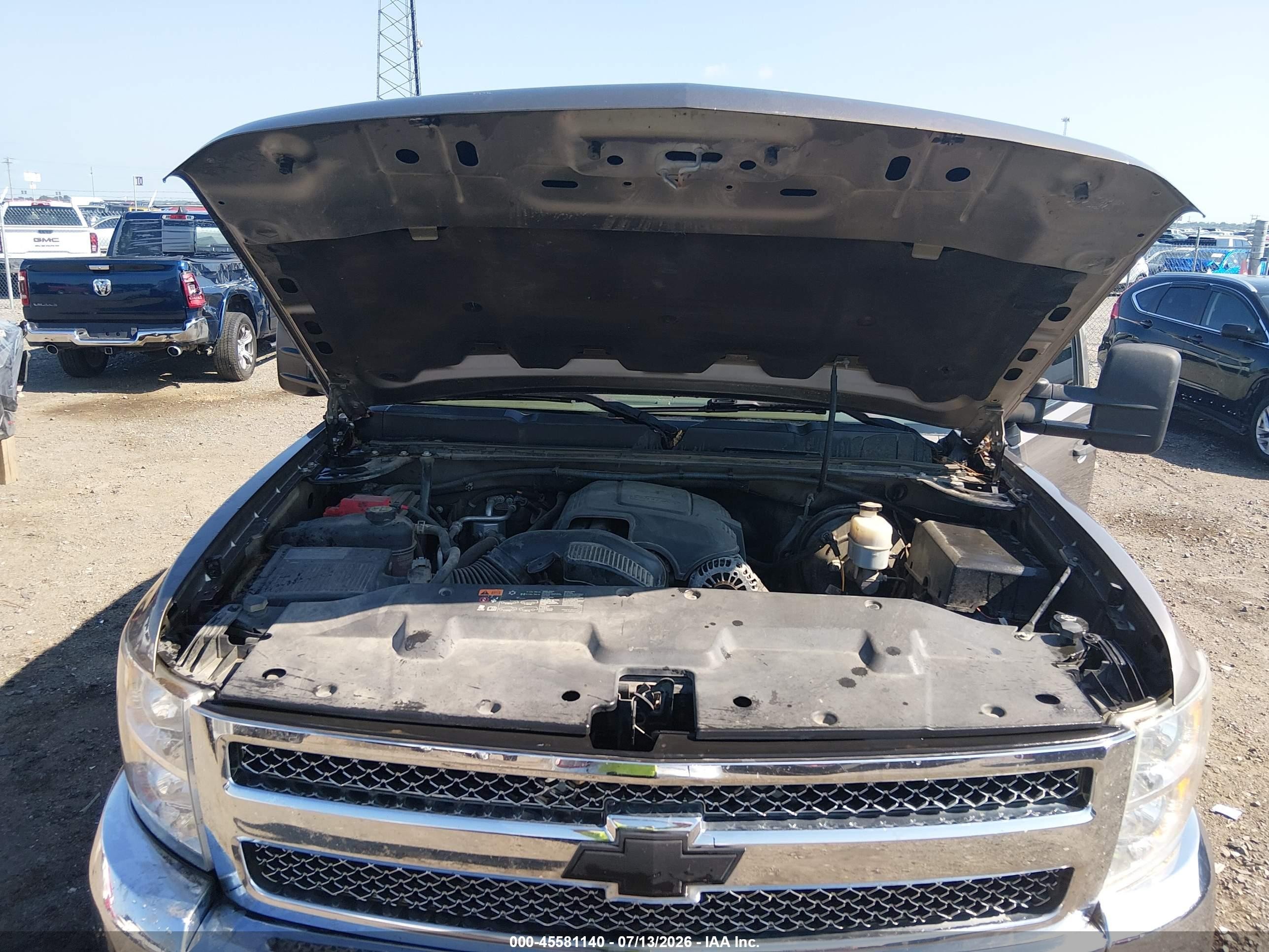 2013 Chevrolet Silverado 1500 Lt Gray vin: 3GCPKSE71DG172596