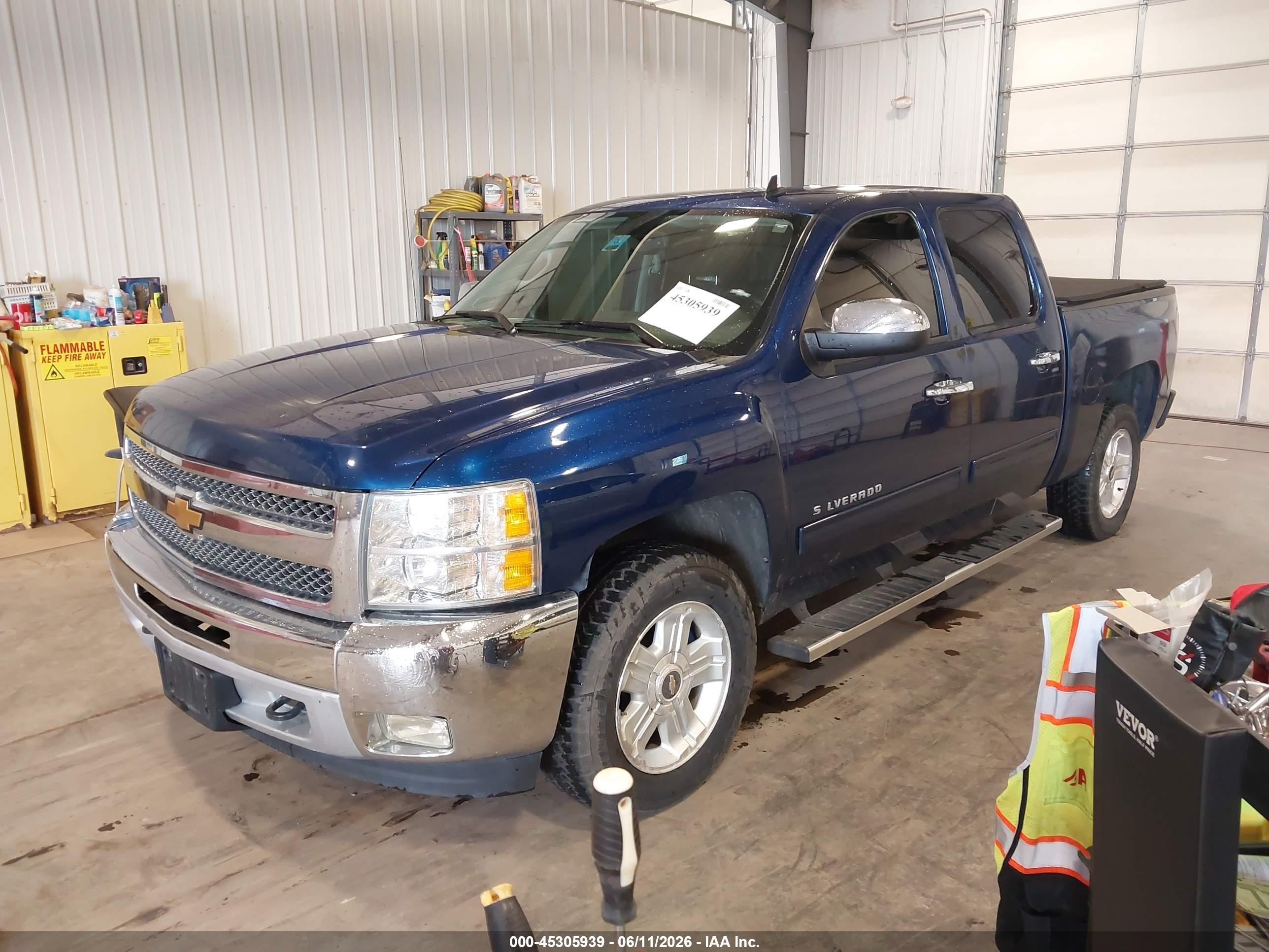 2013 Chevrolet Silverado 1500 Lt Blue vin: 3GCPKSE71DG281656