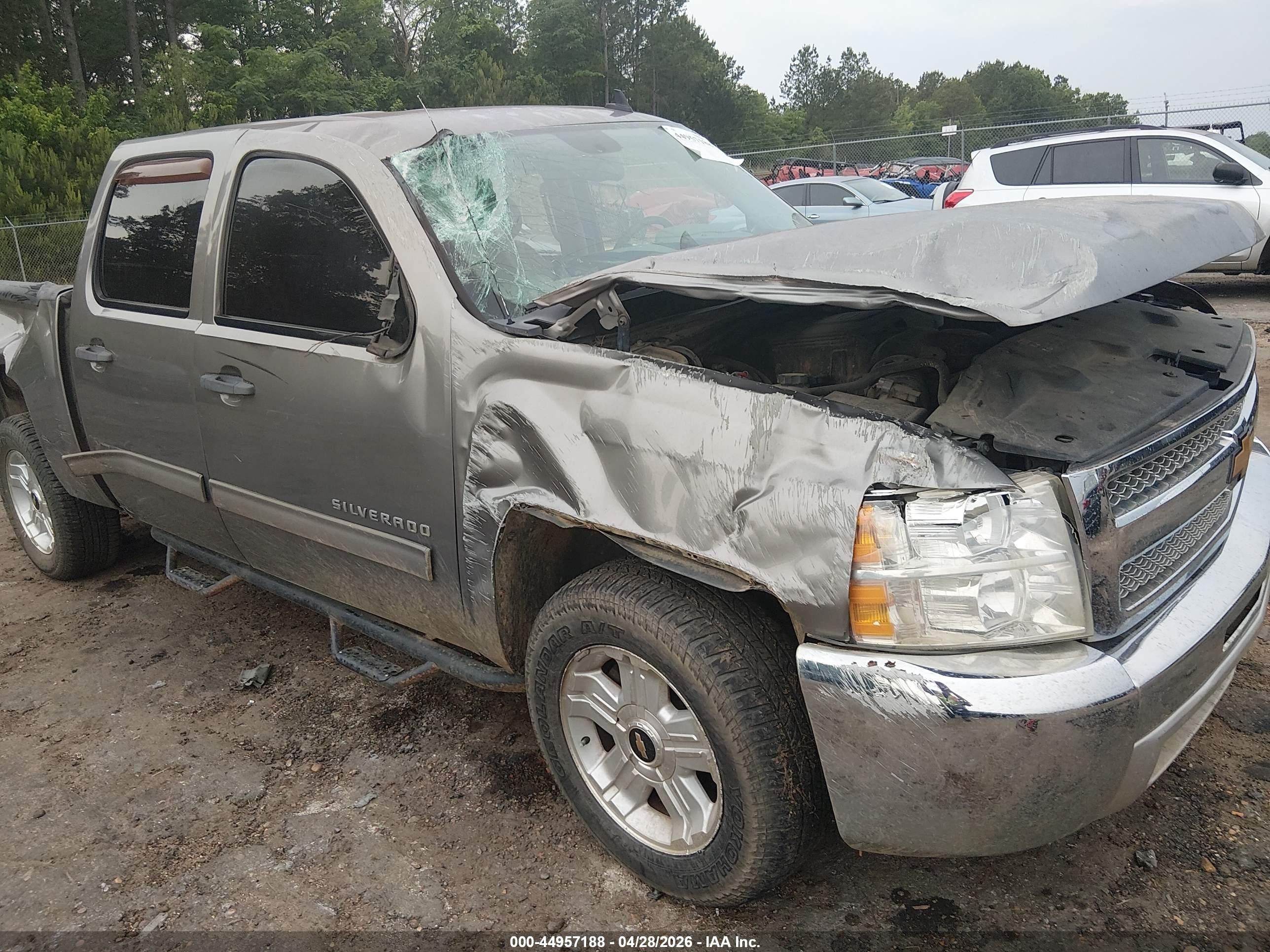 2013 Chevrolet Silverado 1500 Lt Gray vin: 3GCPKSE72DG121978