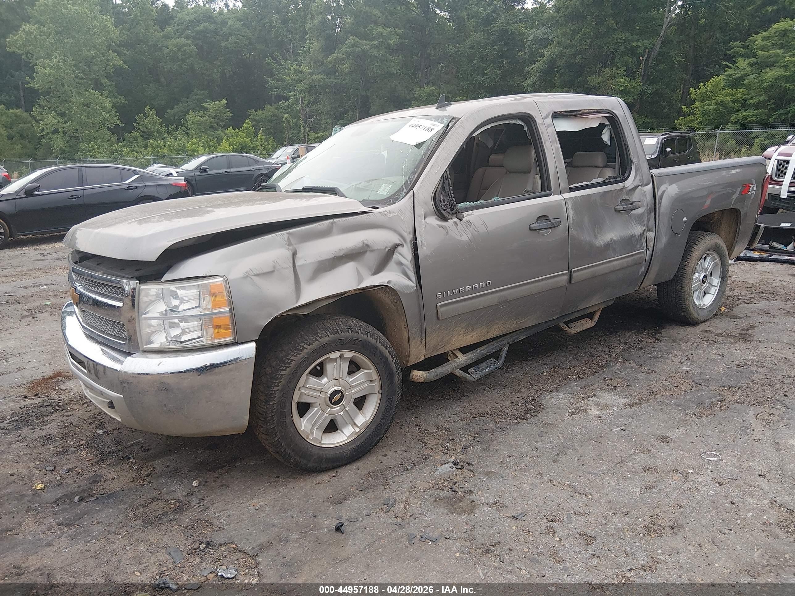 2013 Chevrolet Silverado 1500 Lt Gray vin: 3GCPKSE72DG121978
