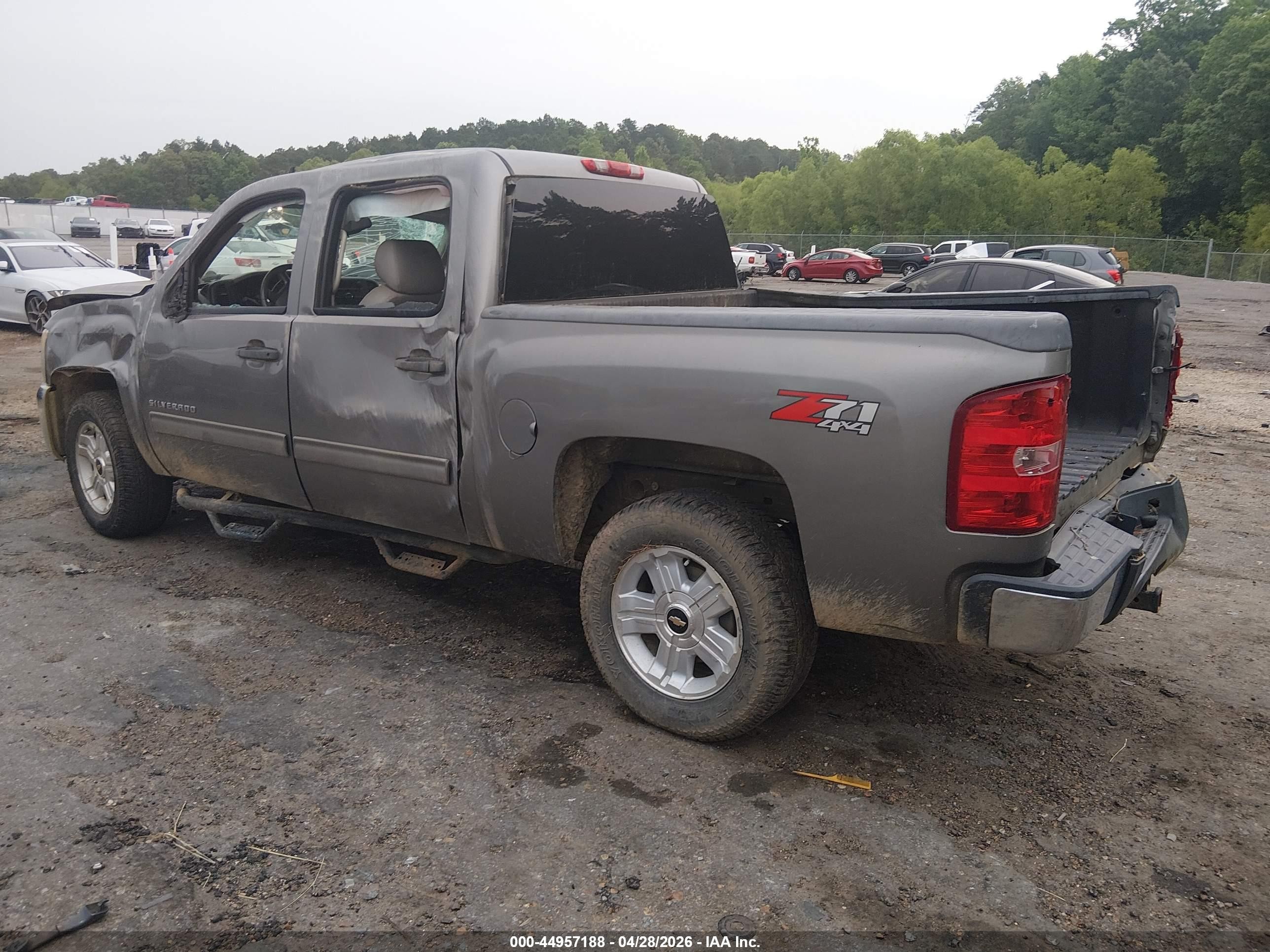 2013 Chevrolet Silverado 1500 Lt Gray vin: 3GCPKSE72DG121978
