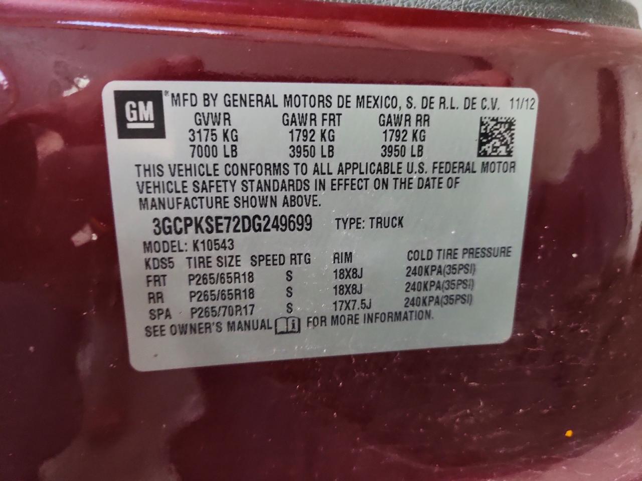 2013 Chevrolet Silverado K1500 Lt Maroon vin: 3GCPKSE72DG249699
