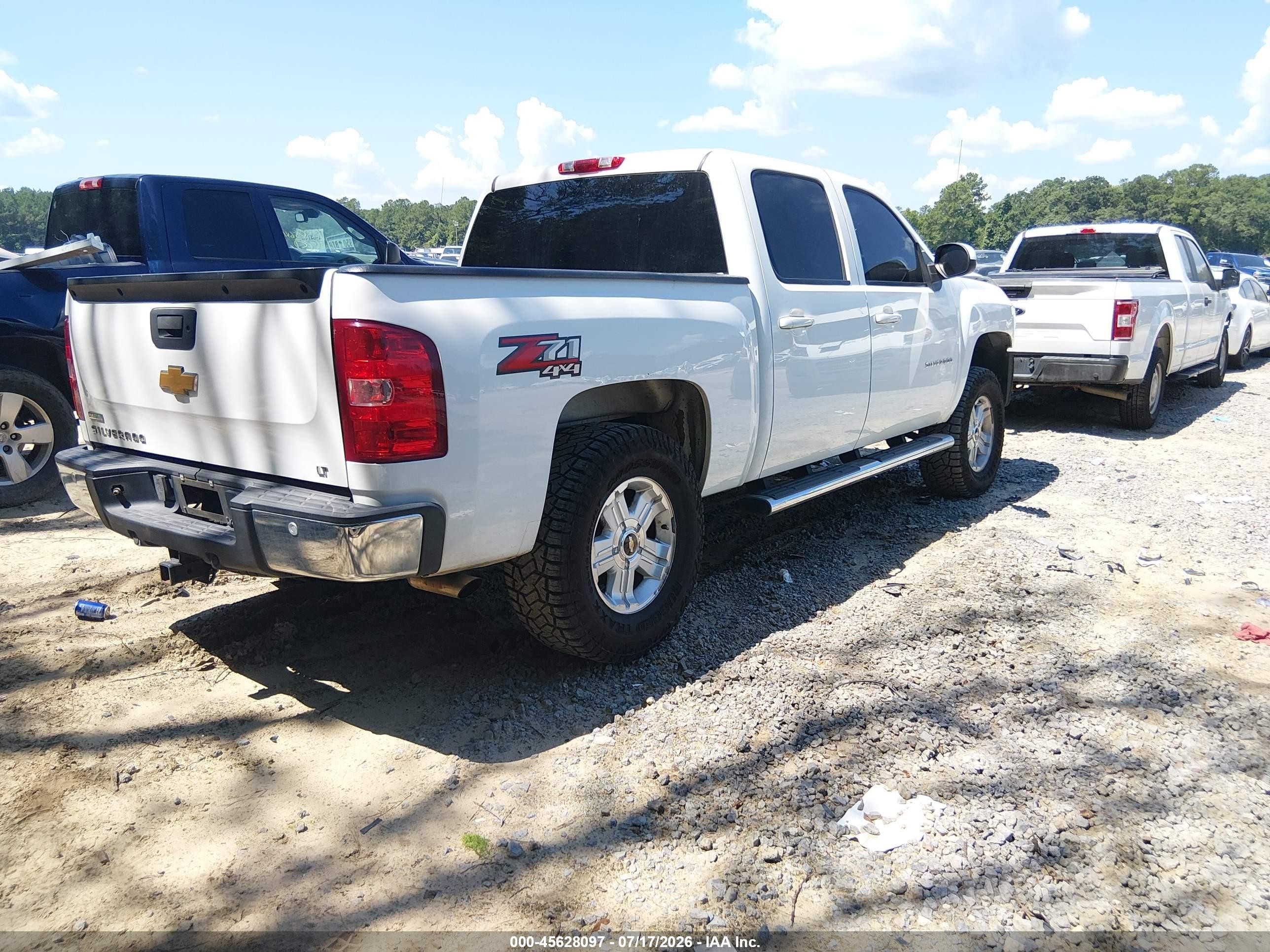 2012 Chevrolet Silverado 1500 Lt White vin: 3GCPKSE73CG130199