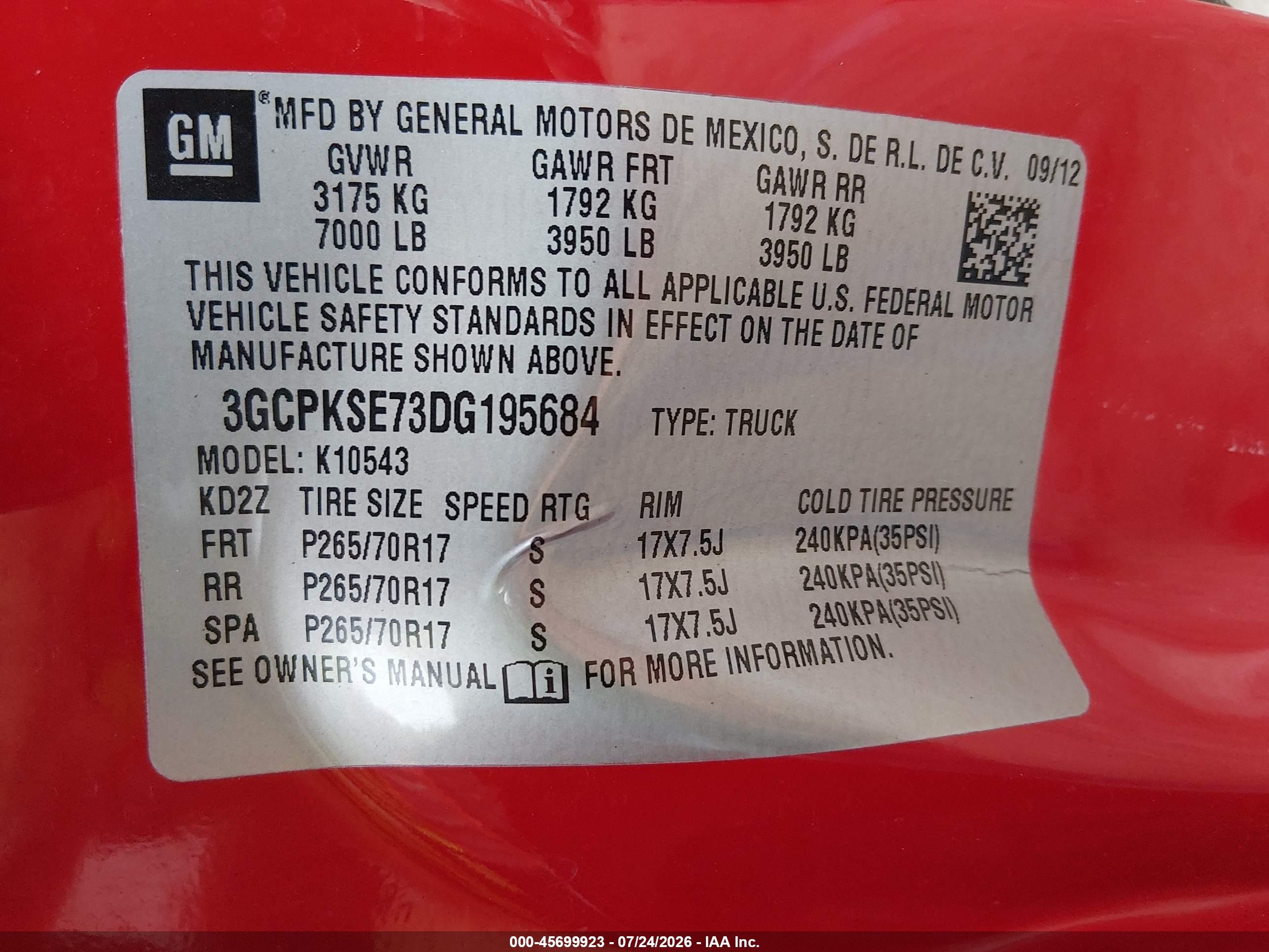 2013 Chevrolet Silverado 1500 Lt Красный vin: 3GCPKSE73DG195684