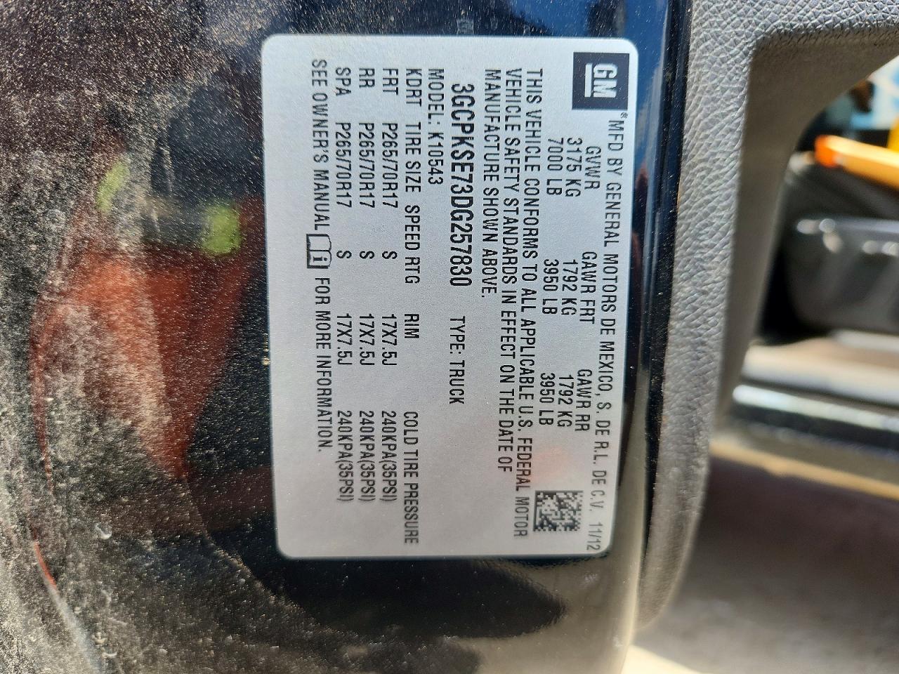 2013 Chevrolet Silverado K1500 Lt Black vin: 3GCPKSE73DG257830