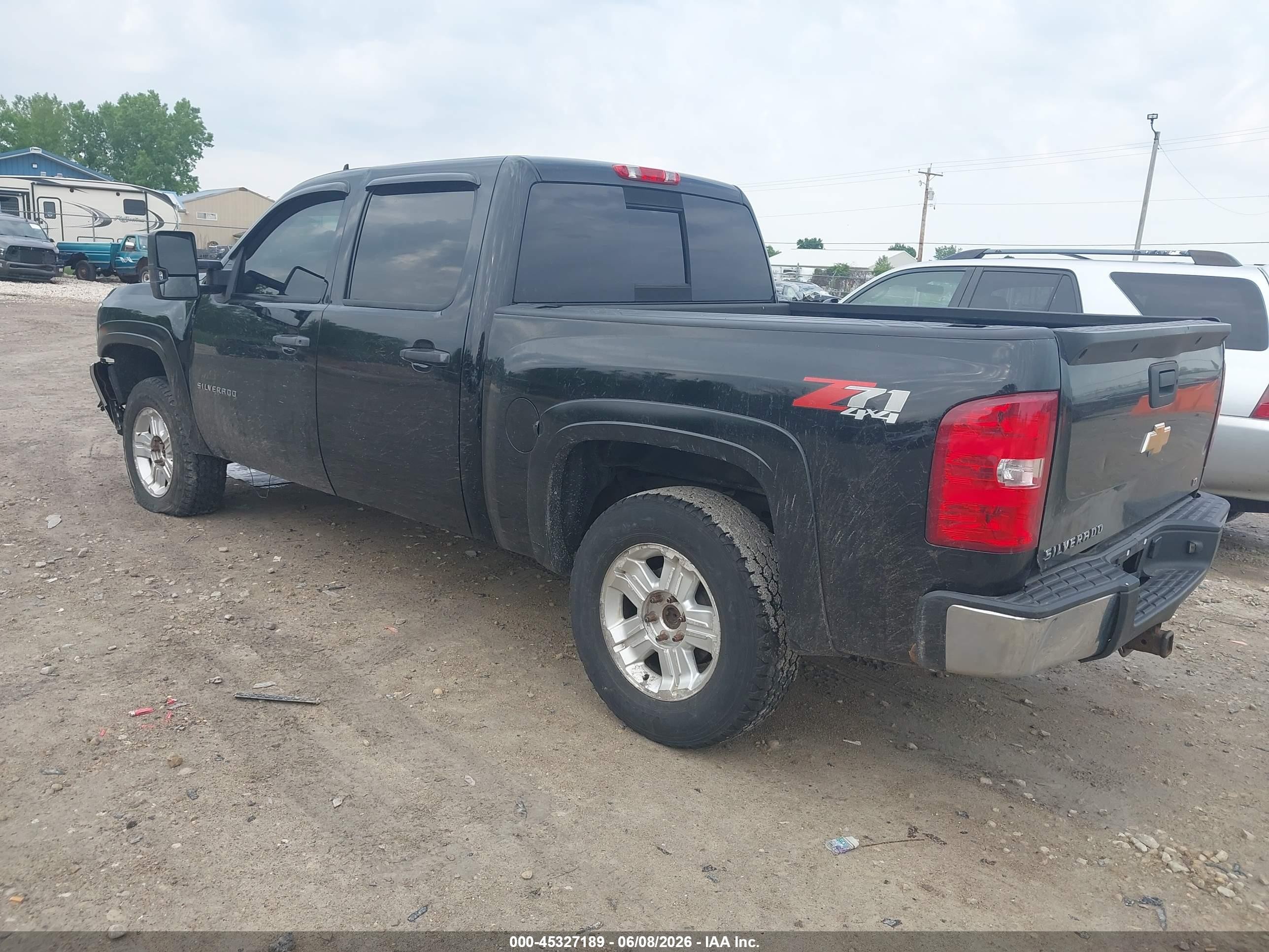 2012 Chevrolet Silverado 1500 Lt Black vin: 3GCPKSE74CG183090