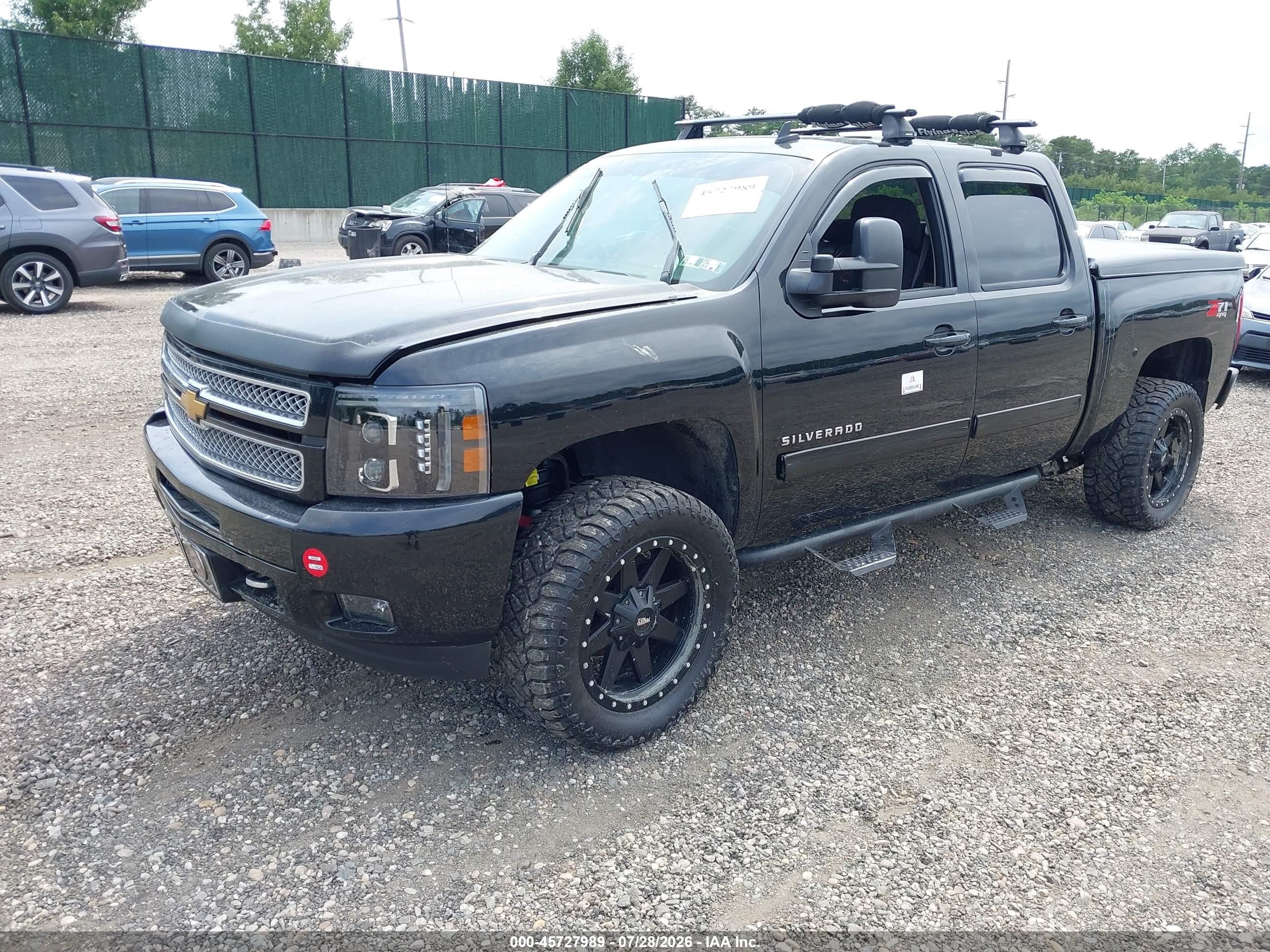 2012 Chevrolet Silverado 1500 Lt Black vin: 3GCPKSE74CG284565