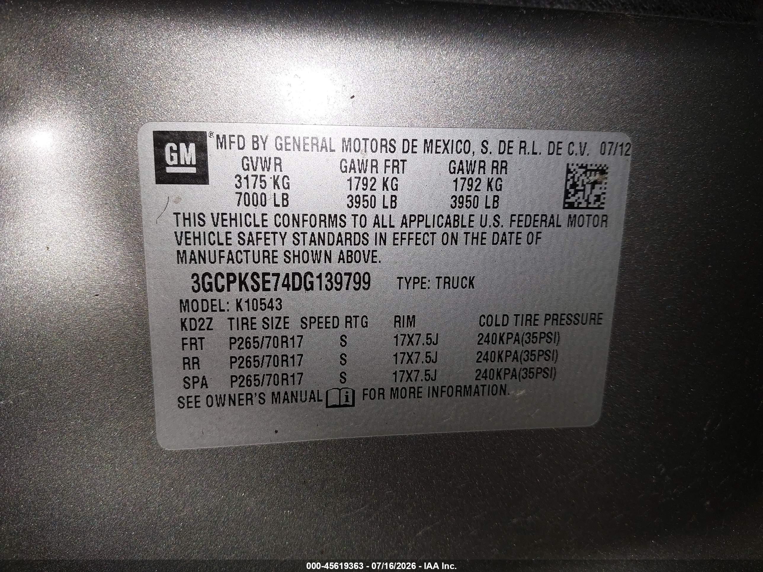 2013 Chevrolet Silverado 1500 Lt Серый vin: 3GCPKSE74DG139799