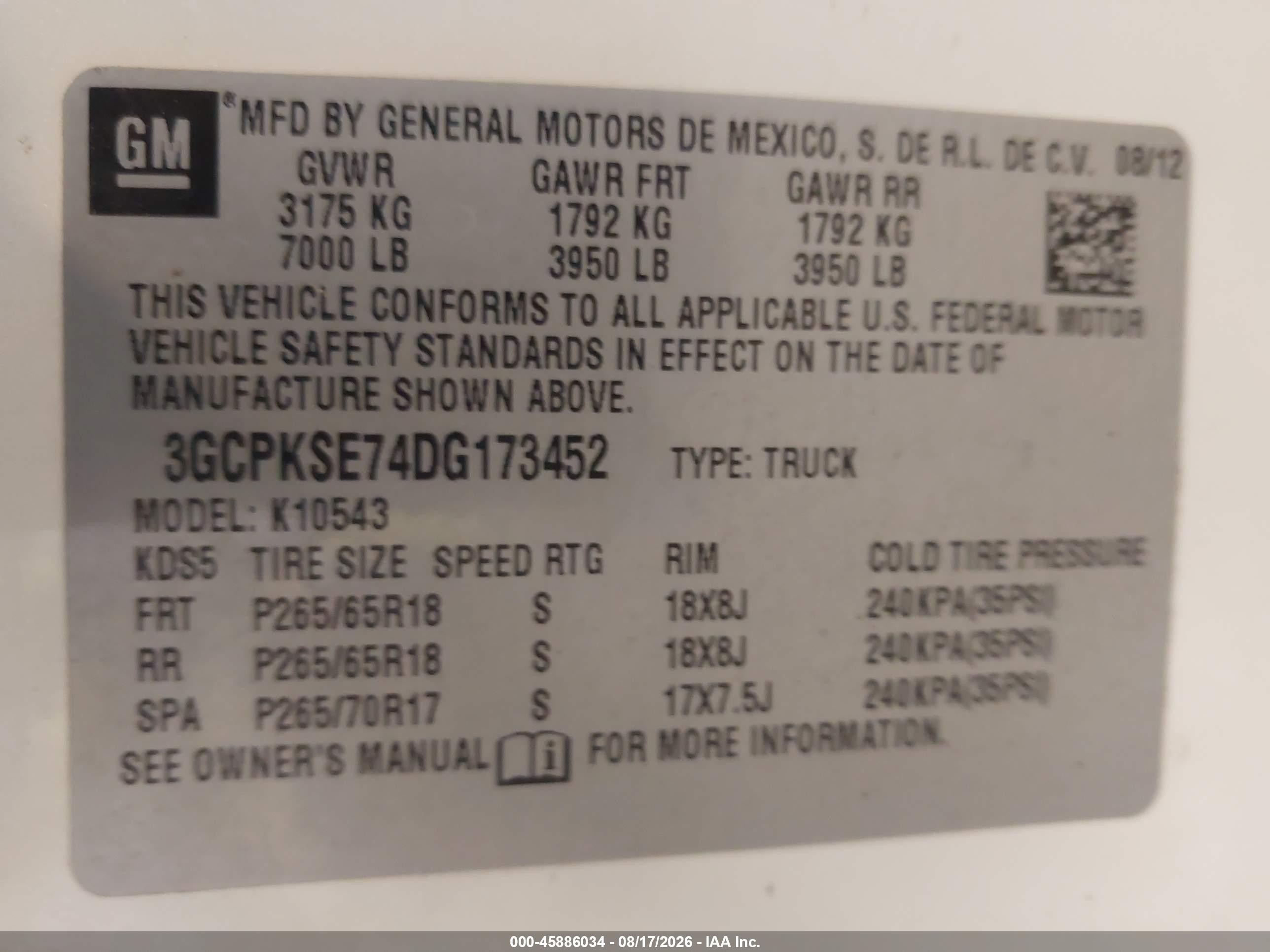 2013 Chevrolet Silverado 1500 Lt Белый vin: 3GCPKSE74DG173452