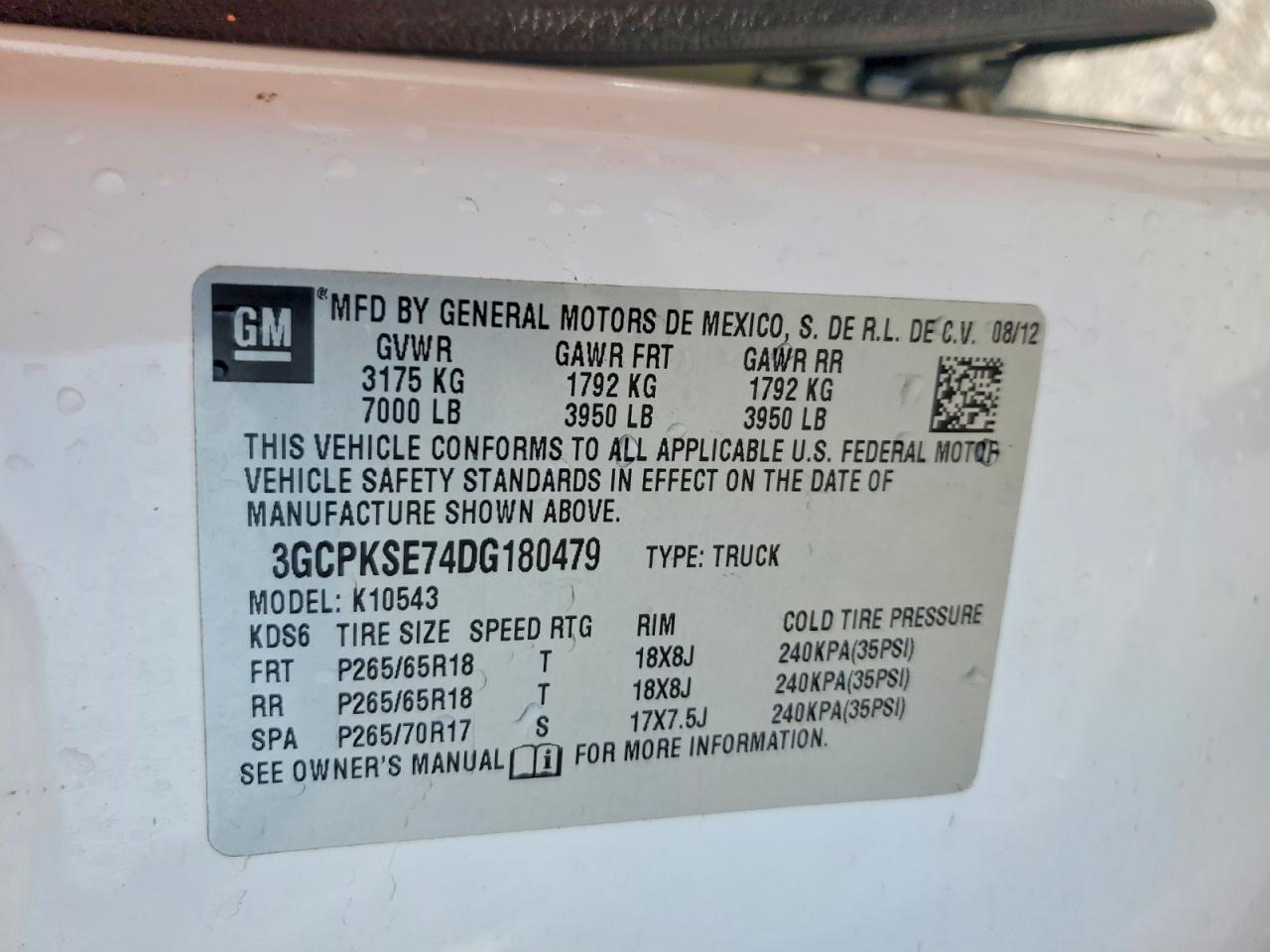 2013 Chevrolet Silverado K1500 Lt White vin: 3GCPKSE74DG180479