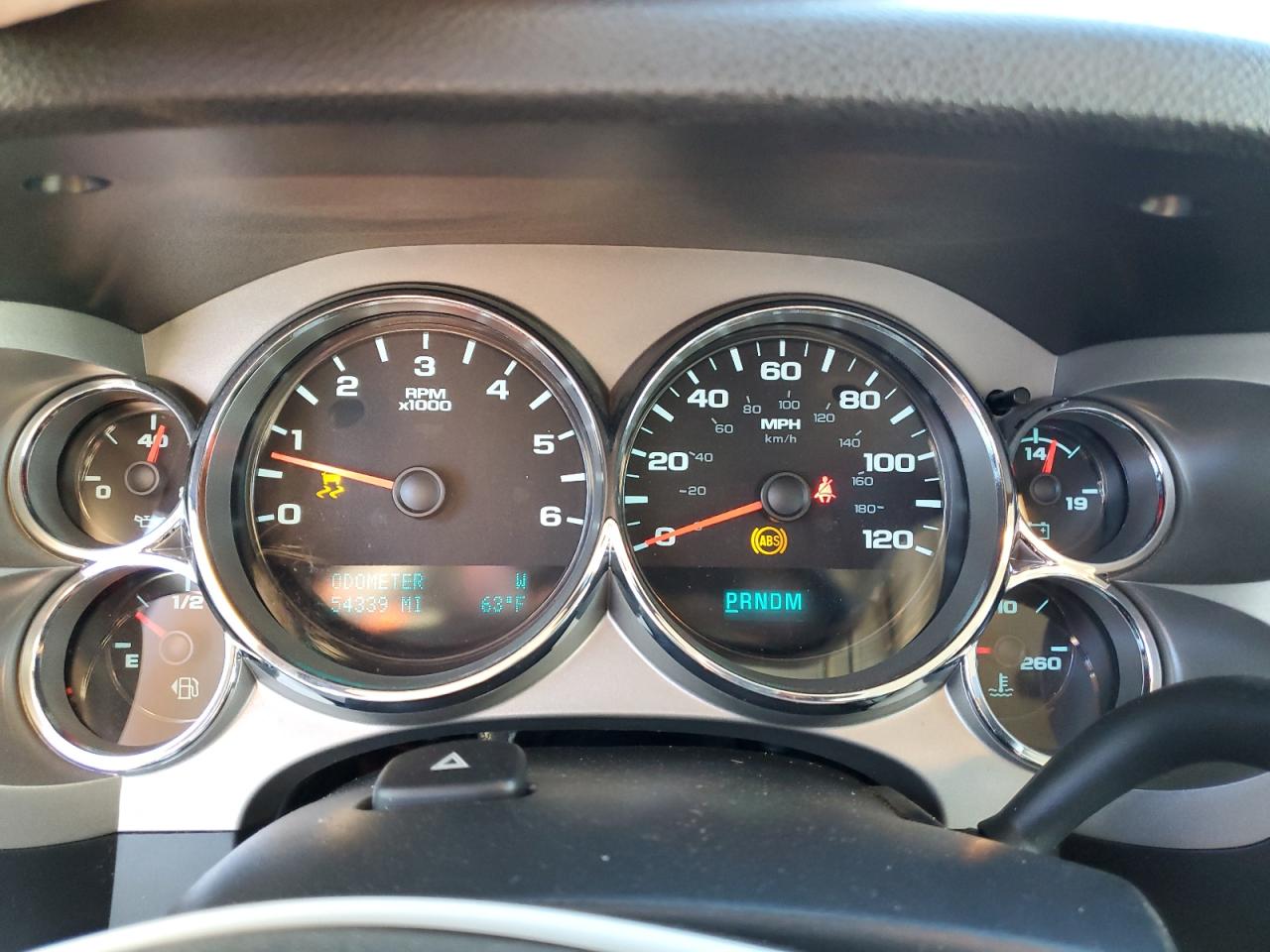 2012 Chevrolet Silverado K1500 Lt White vin: 3GCPKSE75CG148719 Damage: Warning Light - Abs, On, Unacceptable
