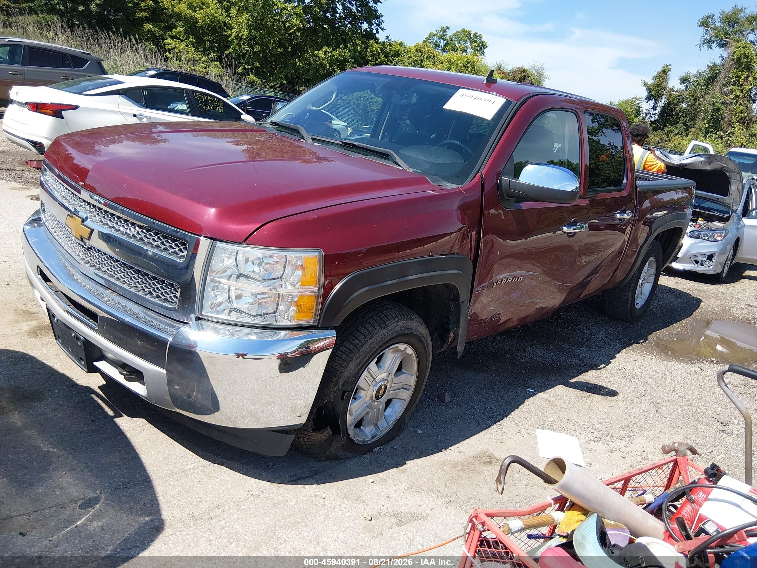 2013 Chevrolet Silverado K1500 Lt Red vin: 3GCPKSE75DG105614