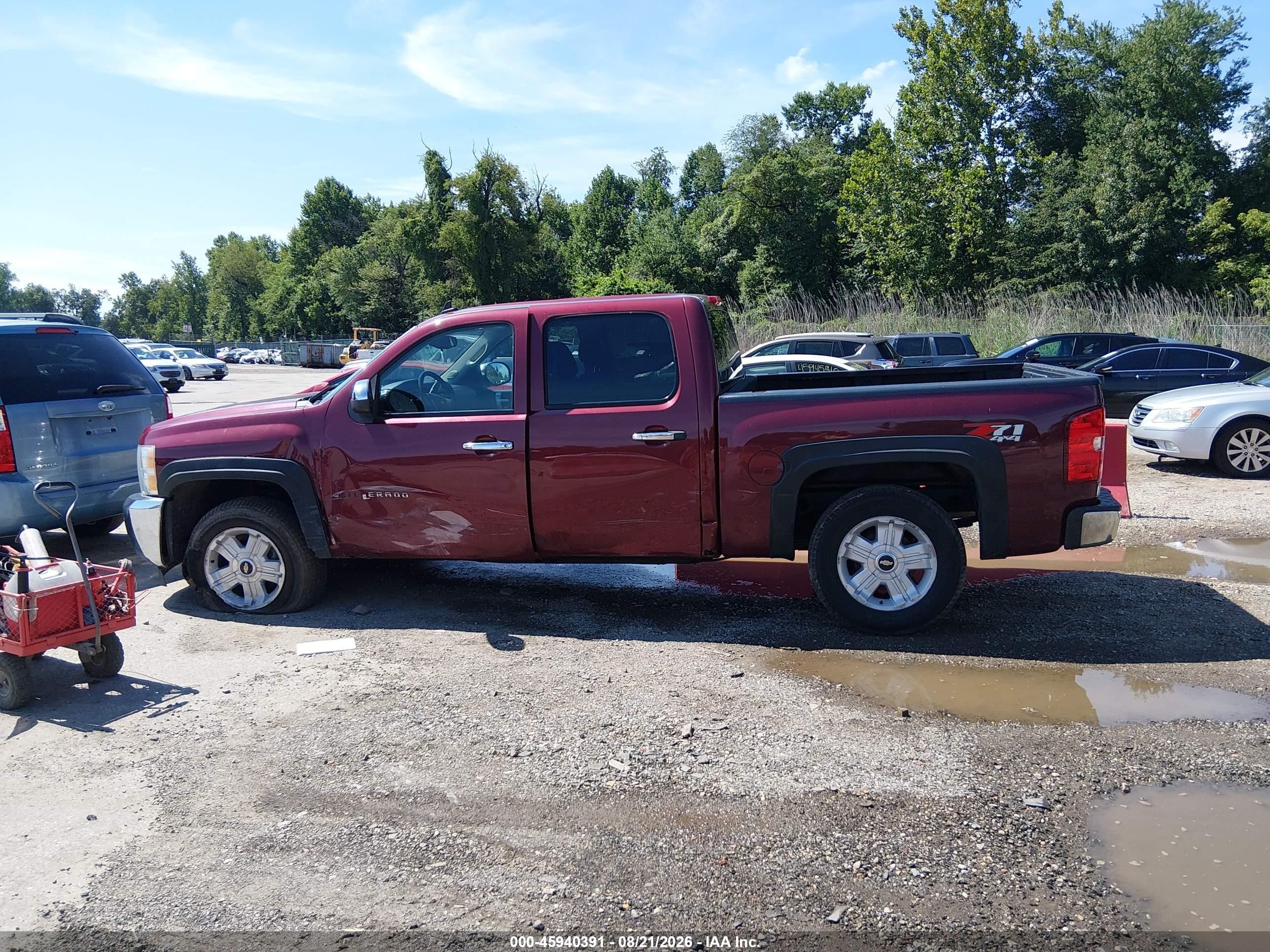 2013 Chevrolet Silverado K1500 Lt Red vin: 3GCPKSE75DG105614