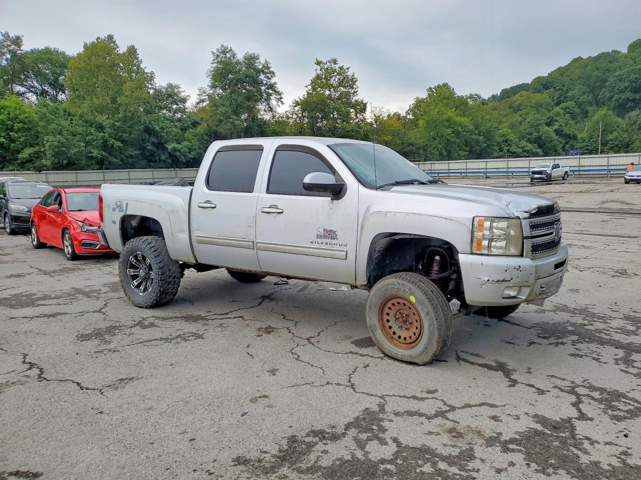 2012 Chevrolet Silverado K1500 Lt Silver vin: 3GCPKSE76CG221712
