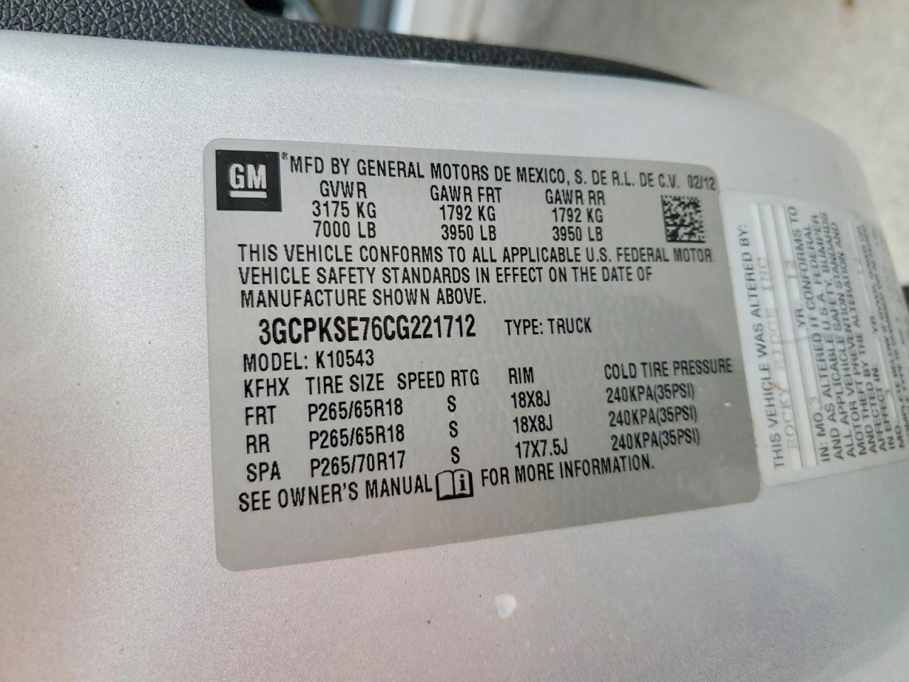 2012 Chevrolet Silverado K1500 Lt Silver vin: 3GCPKSE76CG221712
