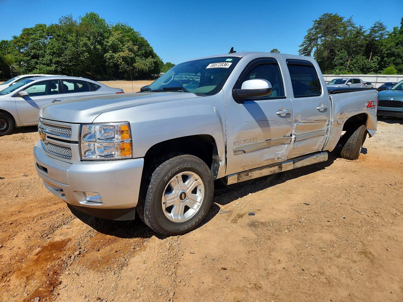 2012 Chevrolet Silverado K1500 Lt Silver vin: 3GCPKSE77CG210802