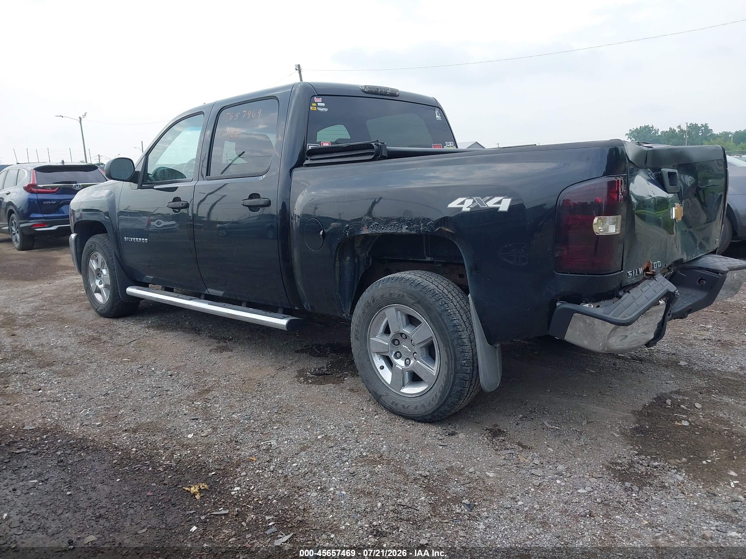 2013 Chevrolet Silverado 1500 Lt Black vin: 3GCPKSE77DG142423