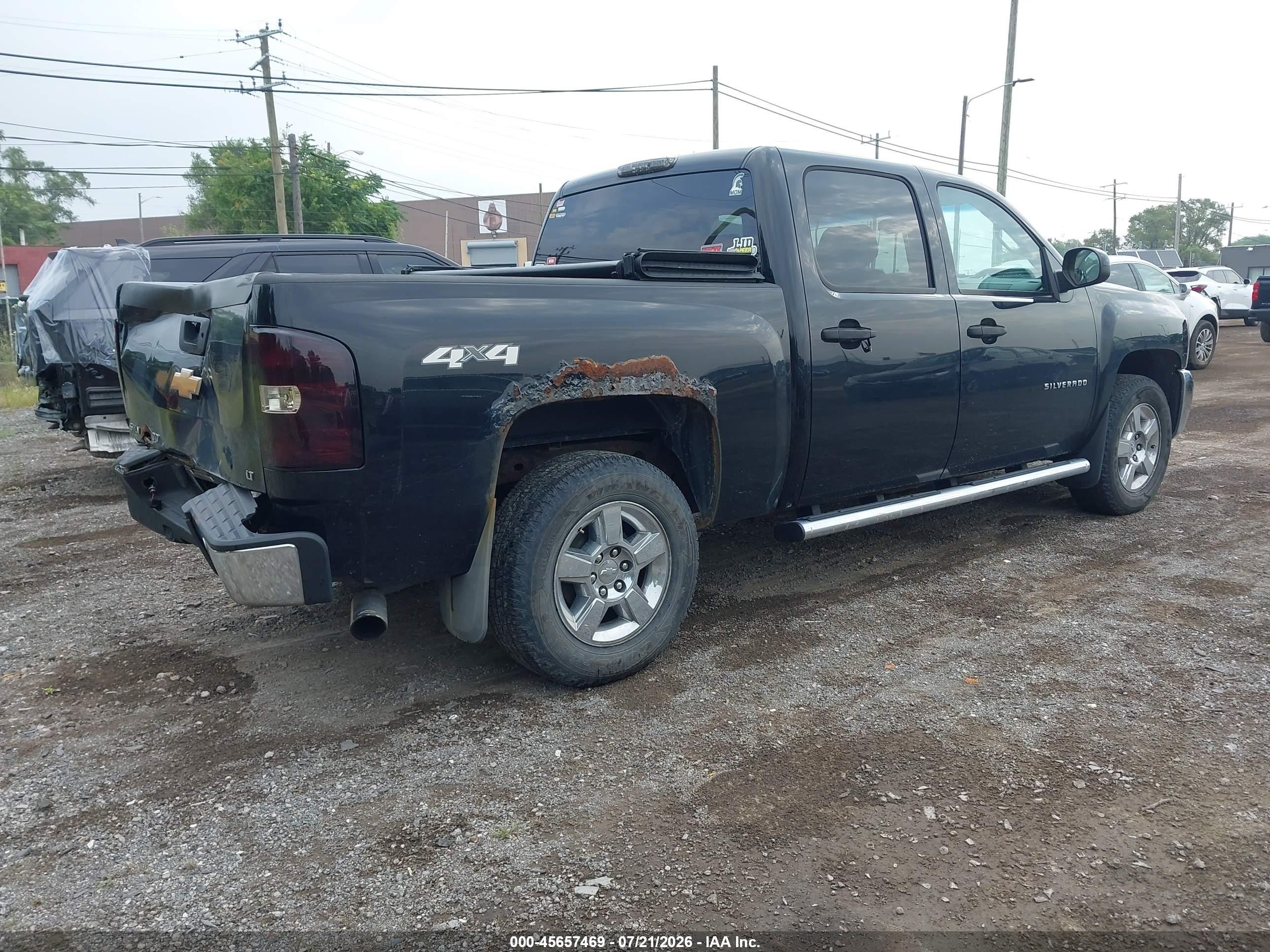 2013 Chevrolet Silverado 1500 Lt Black vin: 3GCPKSE77DG142423