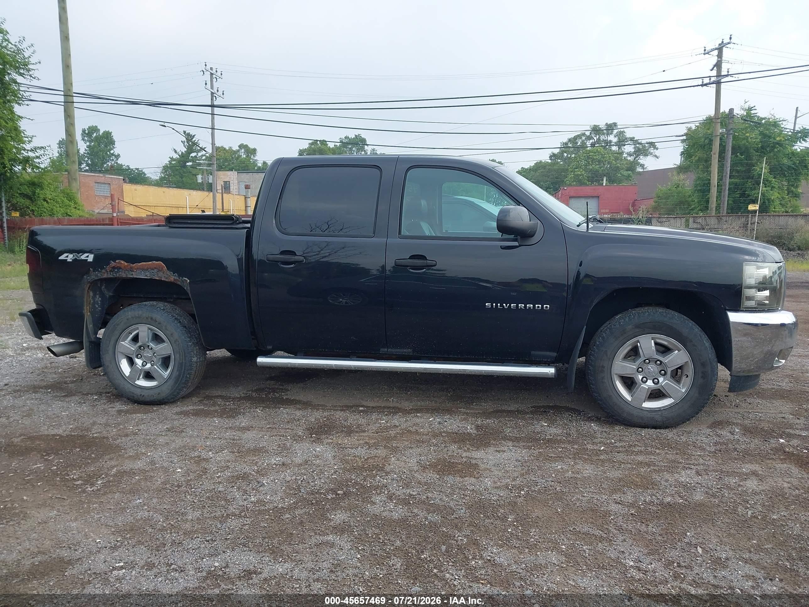 2013 Chevrolet Silverado 1500 Lt Black vin: 3GCPKSE77DG142423