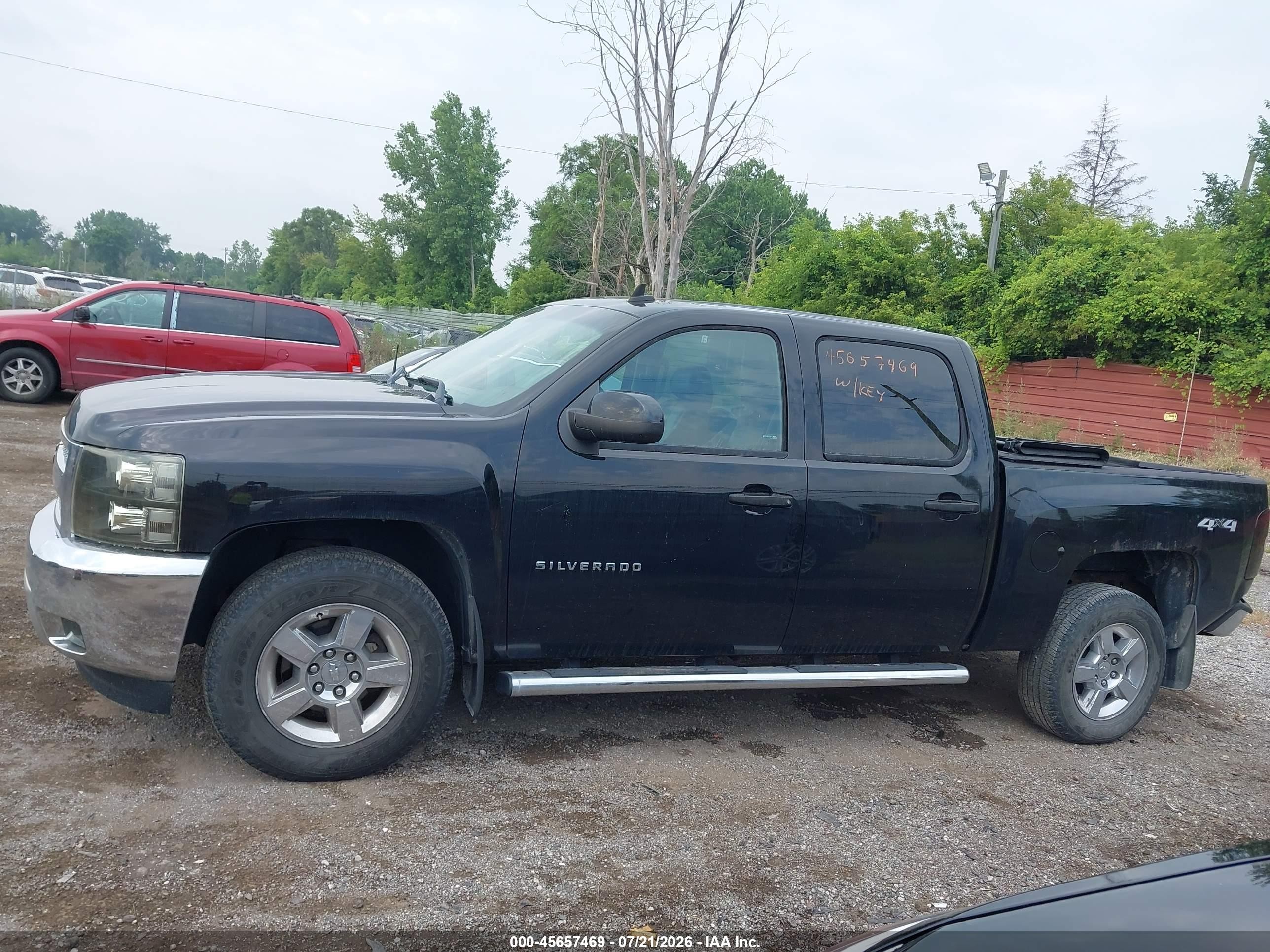 2013 Chevrolet Silverado 1500 Lt Black vin: 3GCPKSE77DG142423