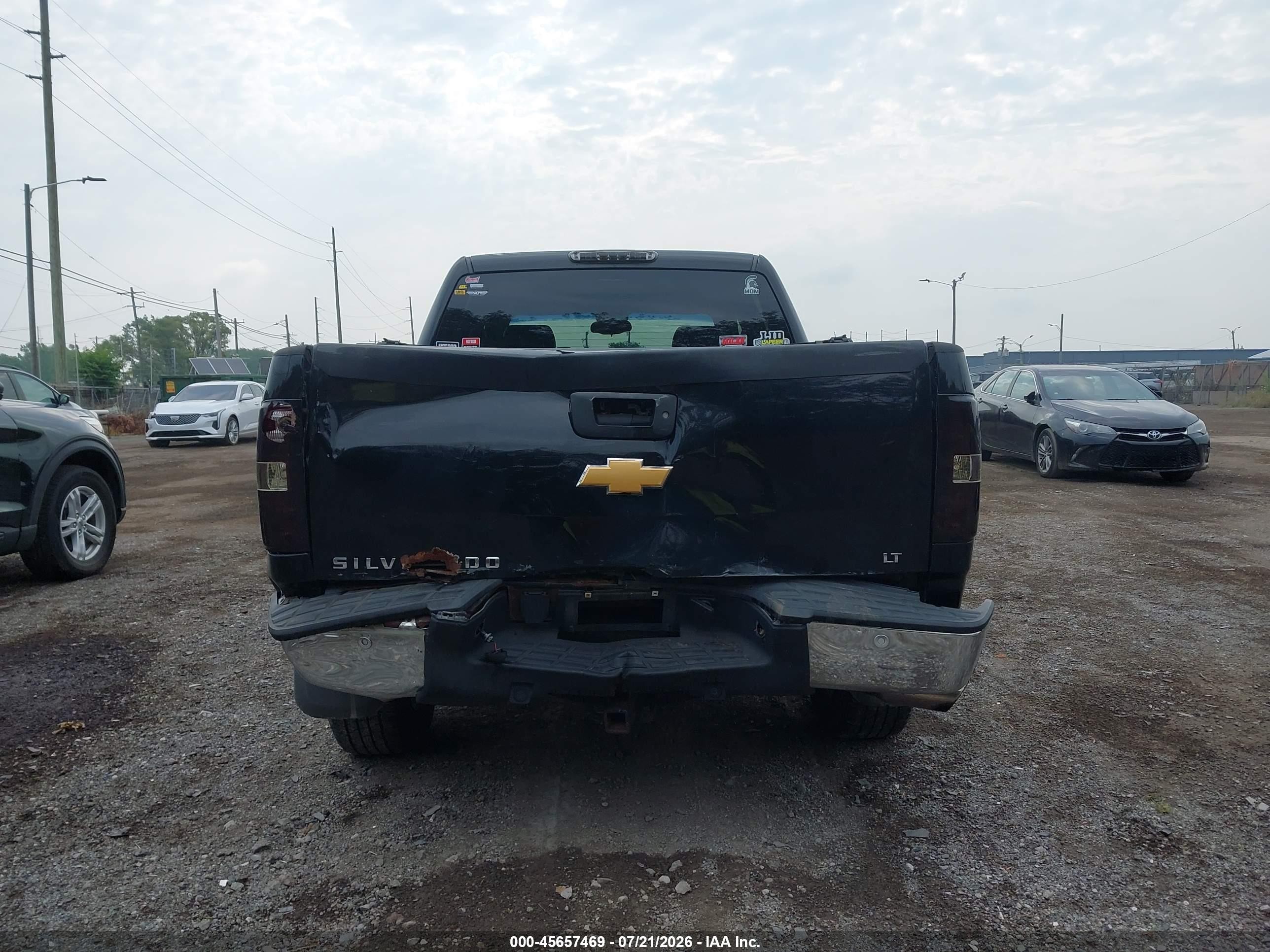2013 Chevrolet Silverado 1500 Lt Black vin: 3GCPKSE77DG142423