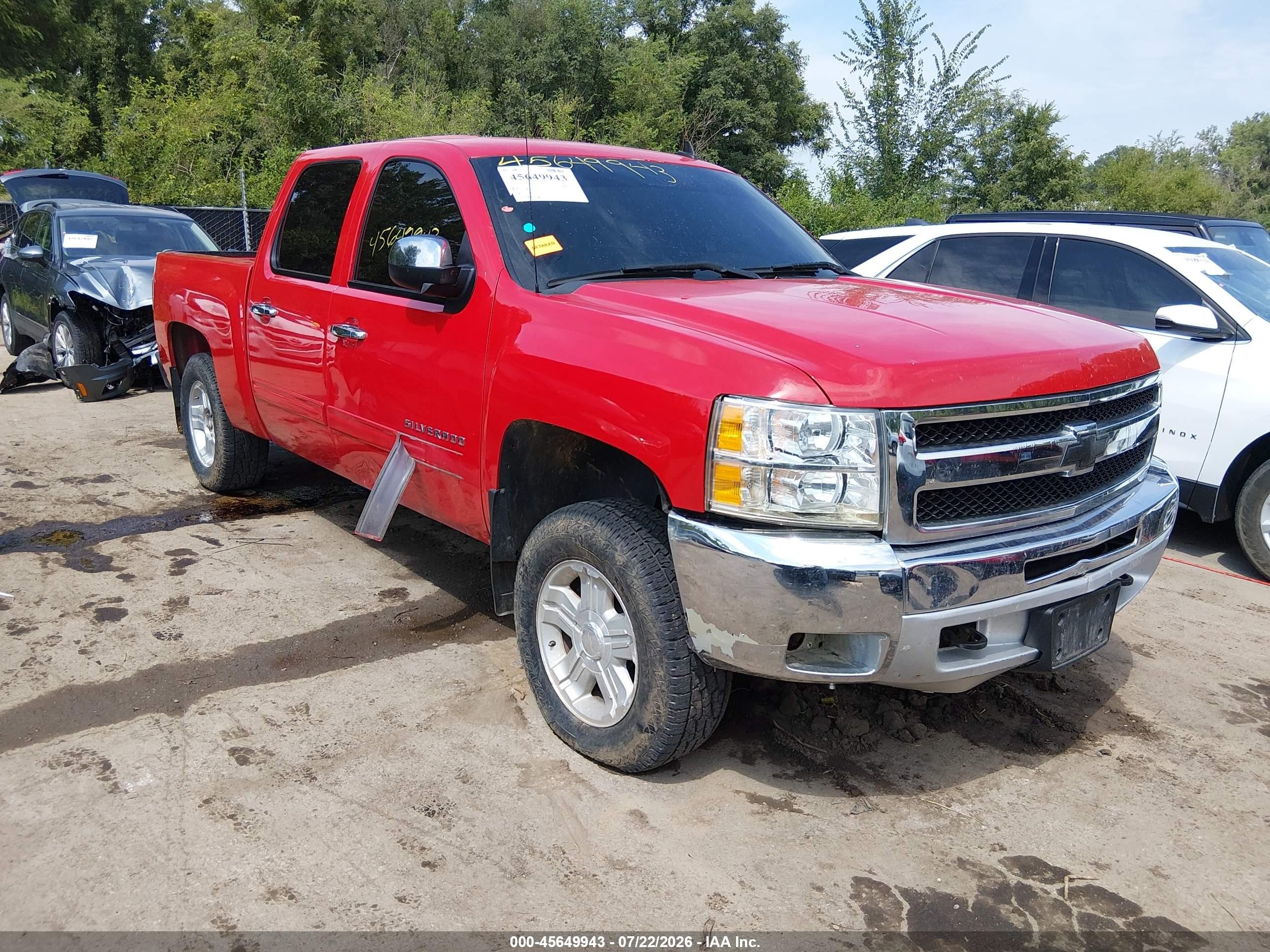 2013 Chevrolet Silverado 1500 Lt Red vin: 3GCPKSE77DG249746