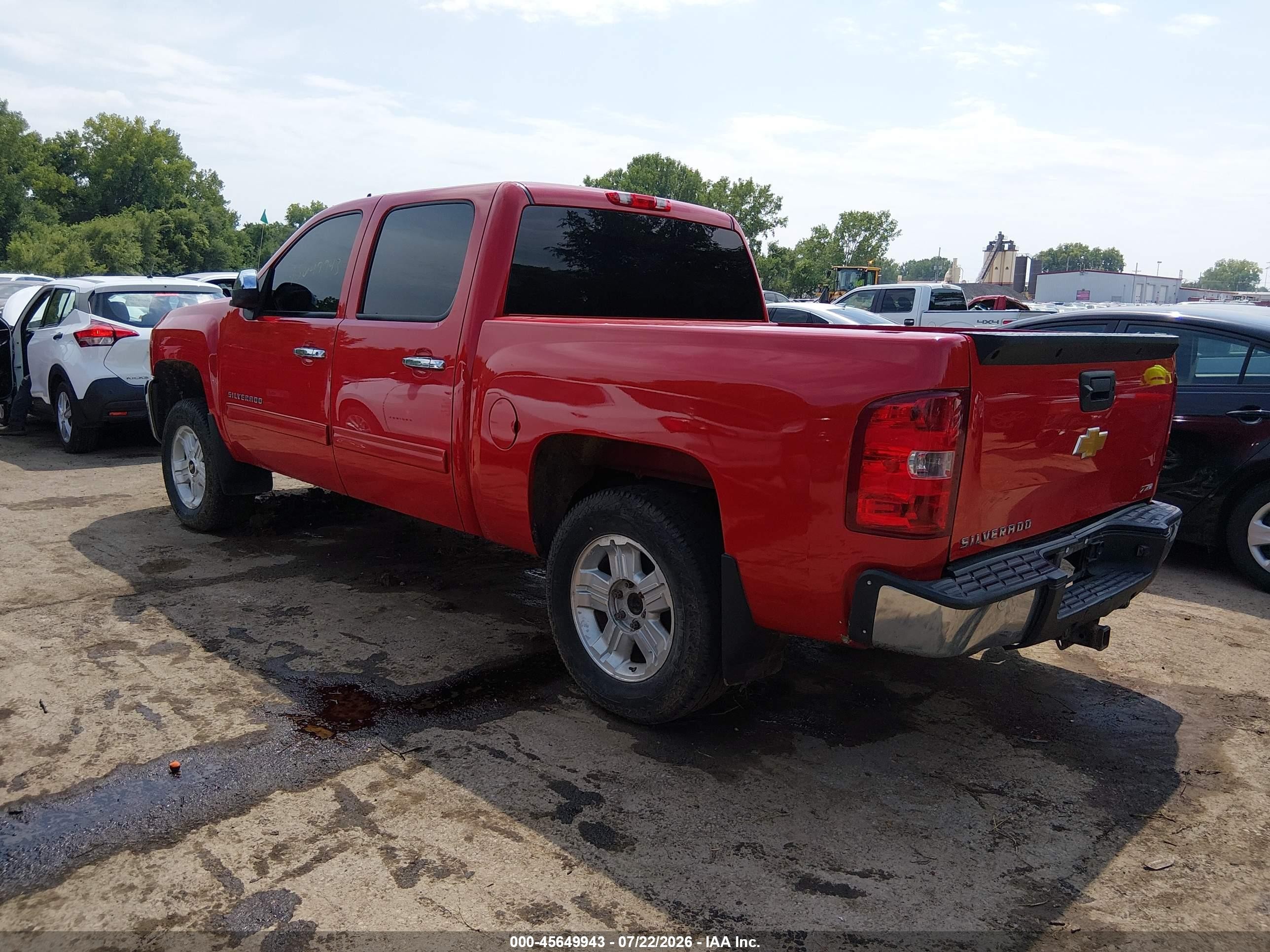 2013 Chevrolet Silverado 1500 Lt Red vin: 3GCPKSE77DG249746
