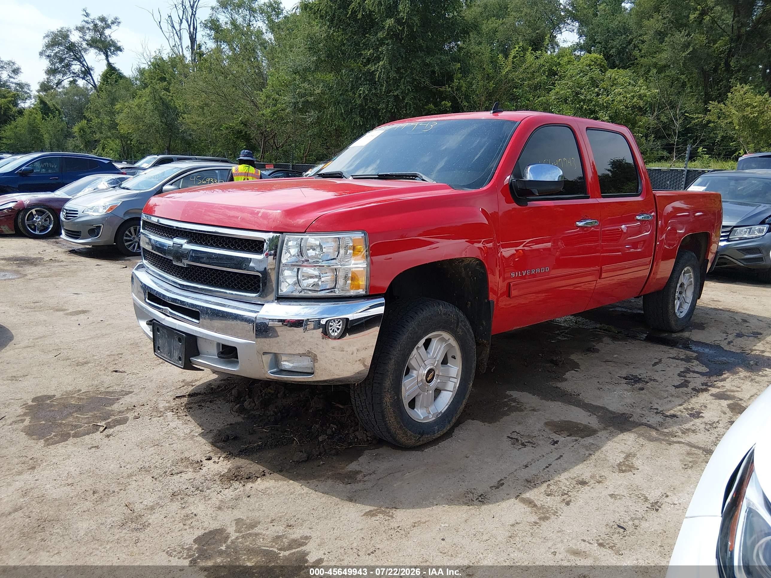 2013 Chevrolet Silverado 1500 Lt Red vin: 3GCPKSE77DG249746