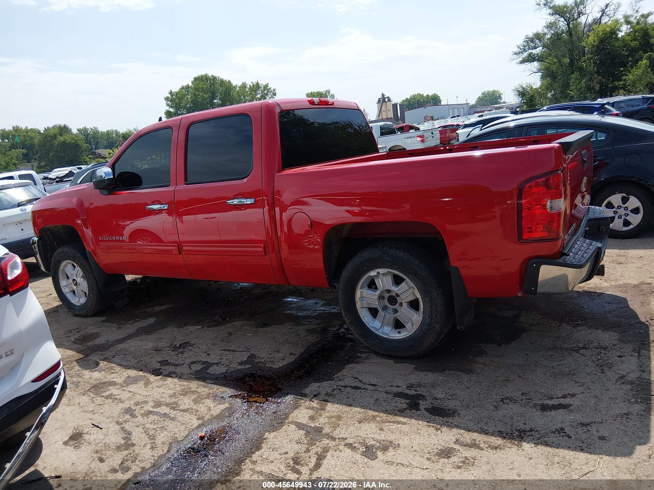 2013 Chevrolet Silverado 1500 Lt Red vin: 3GCPKSE77DG249746