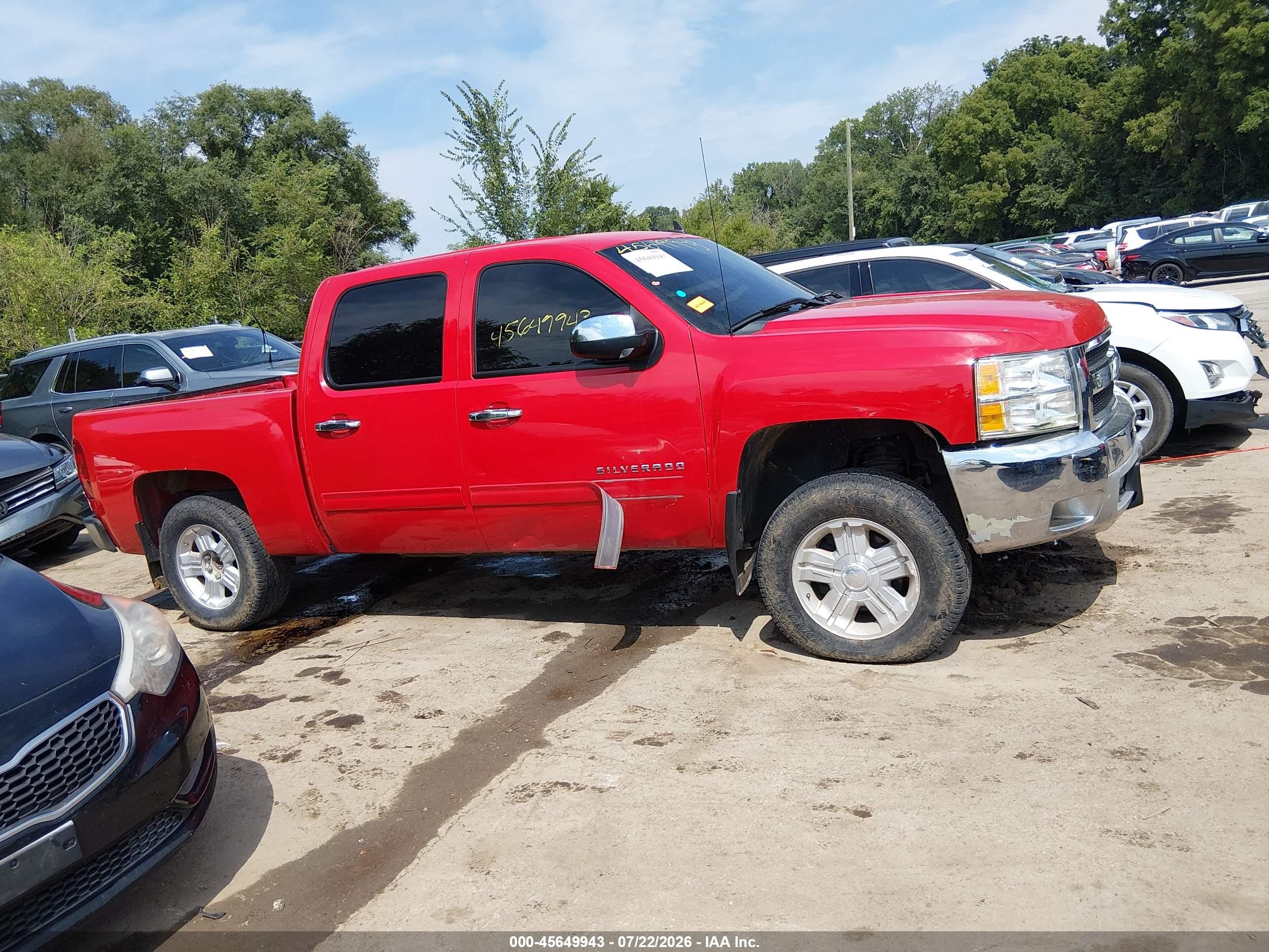 2013 Chevrolet Silverado 1500 Lt Red vin: 3GCPKSE77DG249746