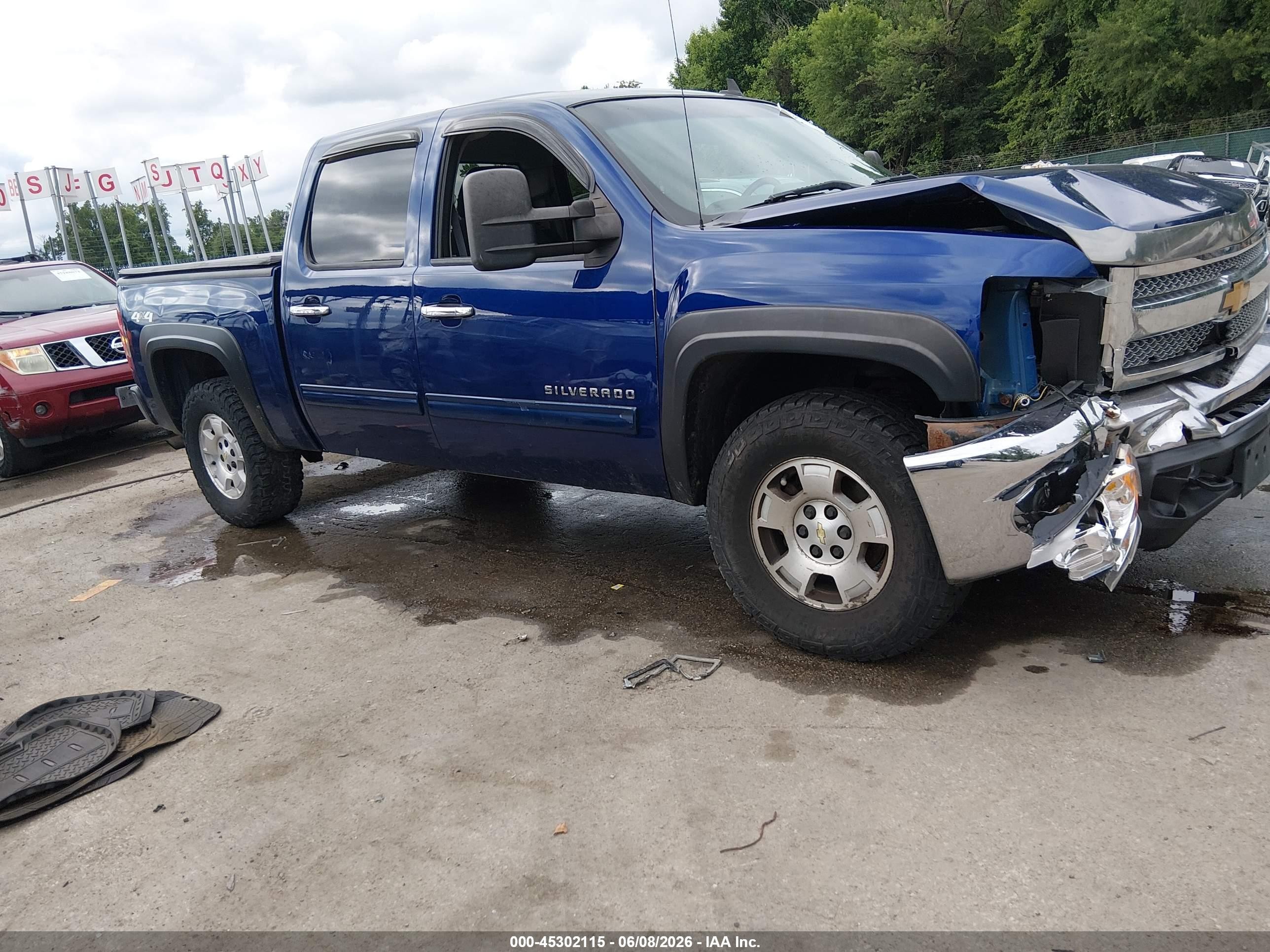 2013 Chevrolet Silverado 1500 Lt Blue vin: 3GCPKSE78DG121970