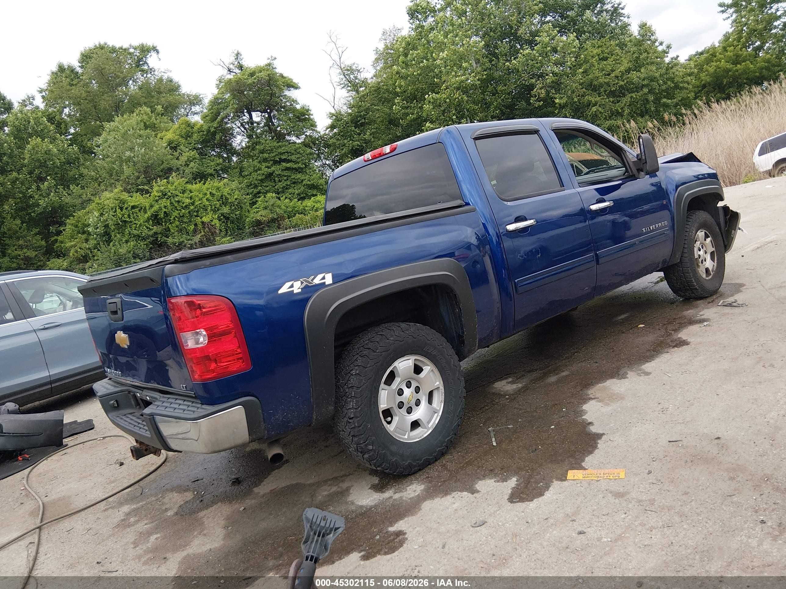 2013 Chevrolet Silverado 1500 Lt Blue vin: 3GCPKSE78DG121970