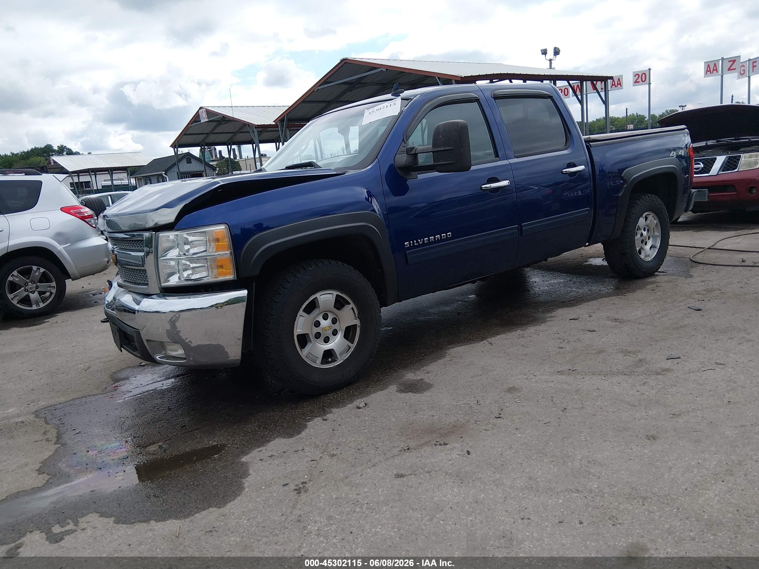 2013 Chevrolet Silverado 1500 Lt Blue vin: 3GCPKSE78DG121970