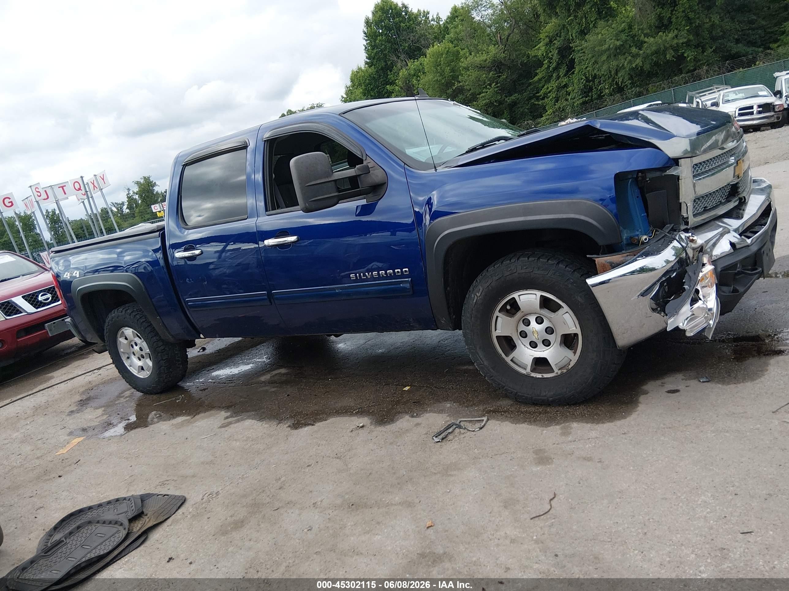 2013 Chevrolet Silverado 1500 Lt Blue vin: 3GCPKSE78DG121970
