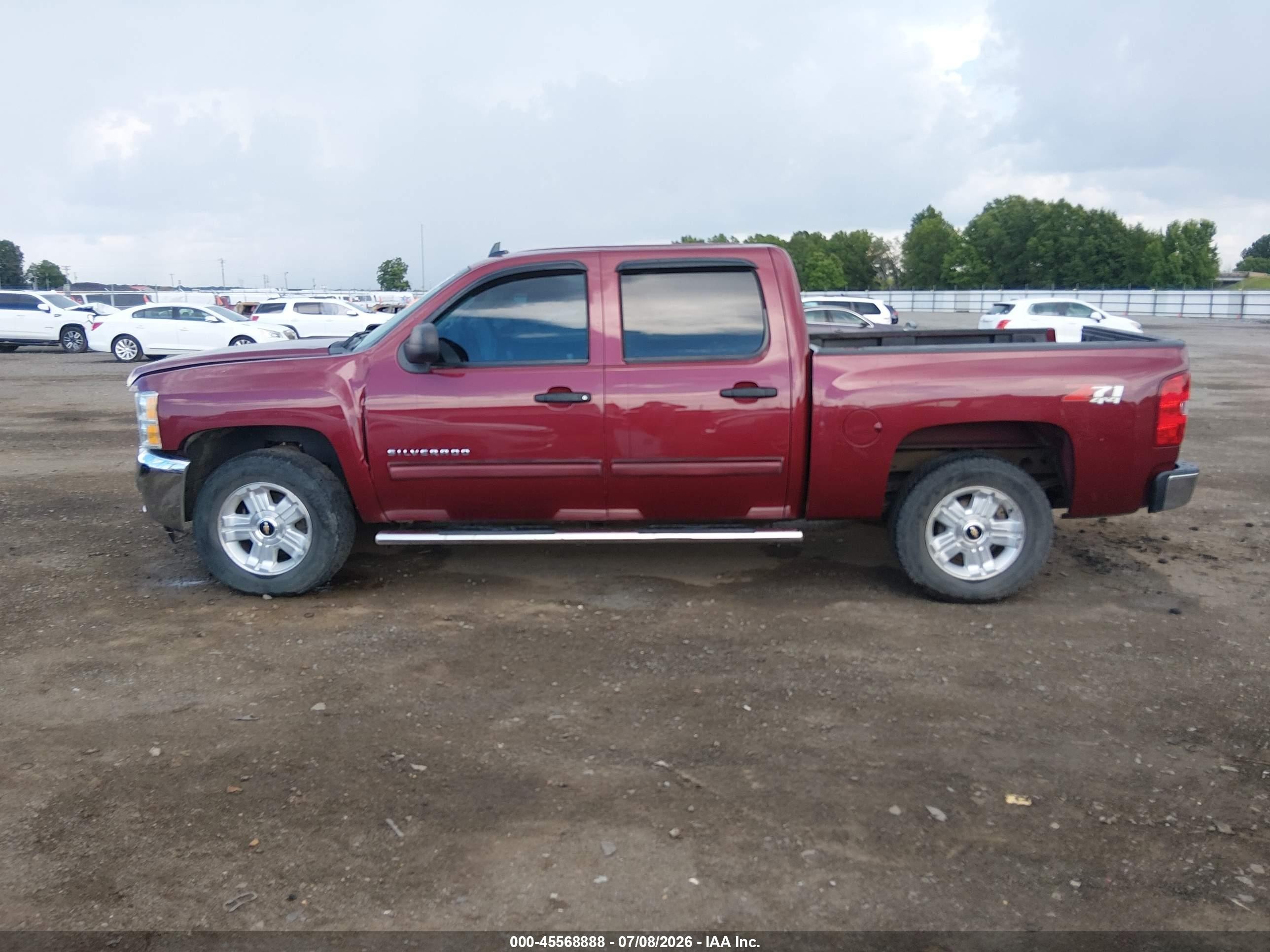 2013 Chevrolet Silverado 1500 Lt Burgundy vin: 3GCPKSE78DG218263
