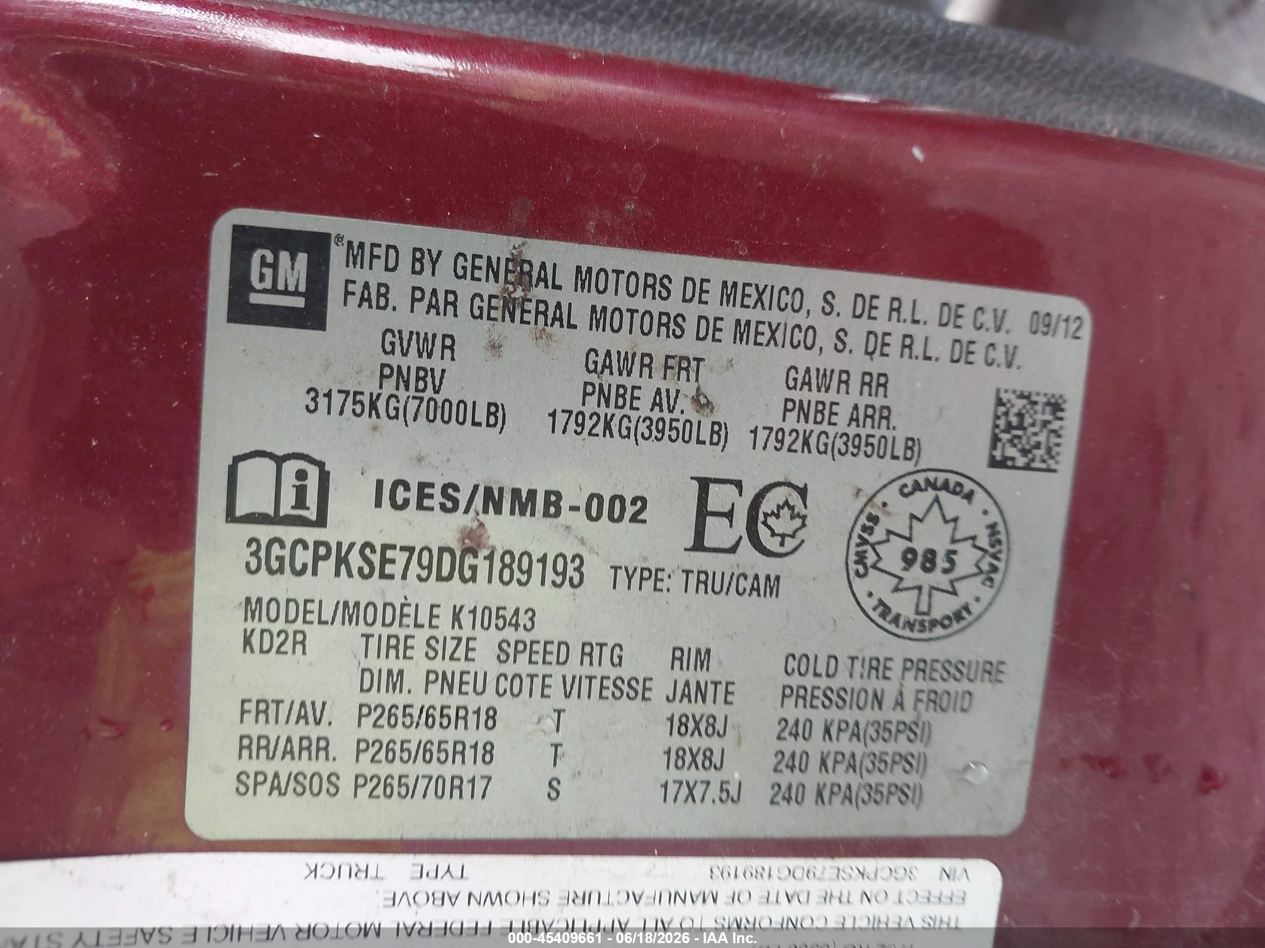 2013 Chevrolet Silverado 1500 Lt Maroon vin: 3GCPKSE79DG189193