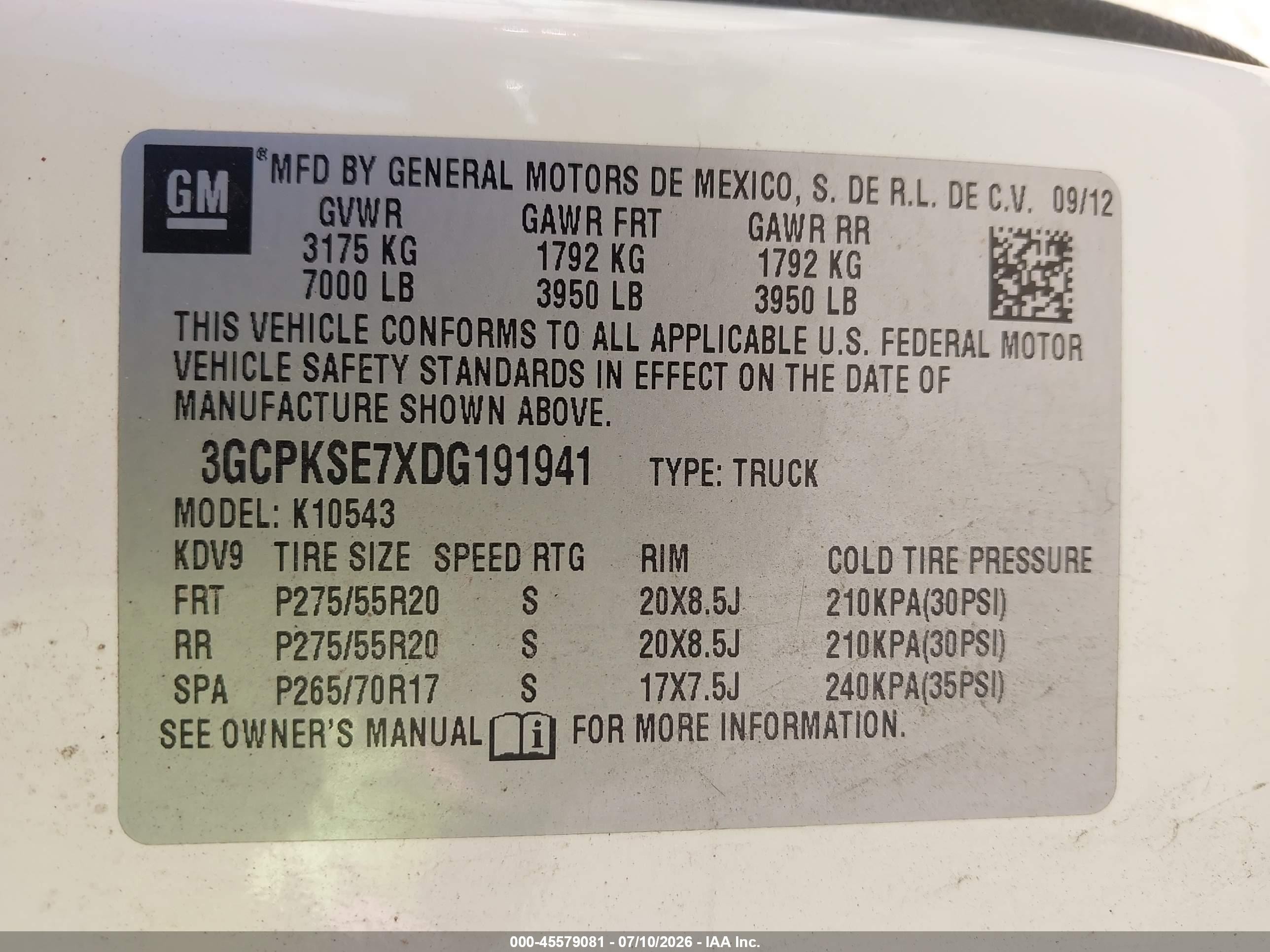 2013 Chevrolet Silverado 1500 Lt White vin: 3GCPKSE7XDG191941